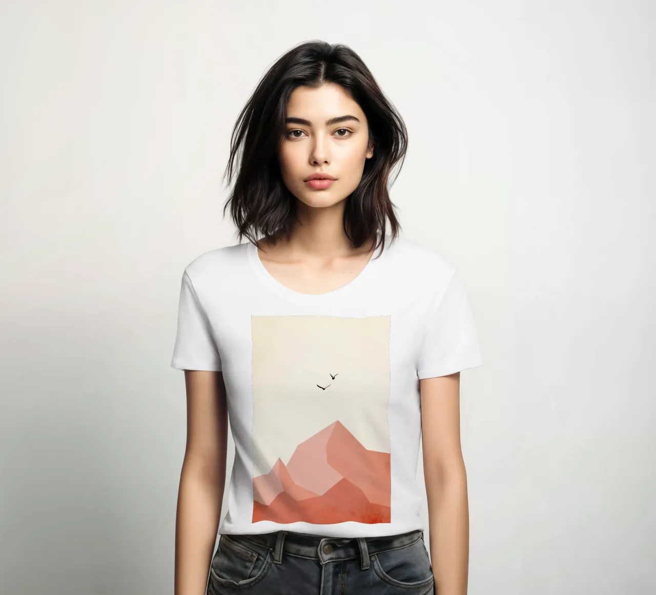 Zugspitze, Eins women's fitted t-shirt by Kubistika