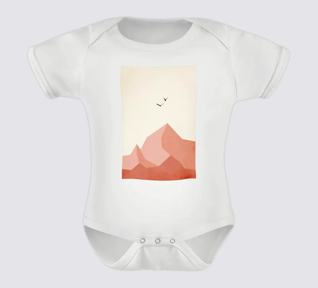 Zugspitze, Eins short-sleeve baby romper by Kubistika