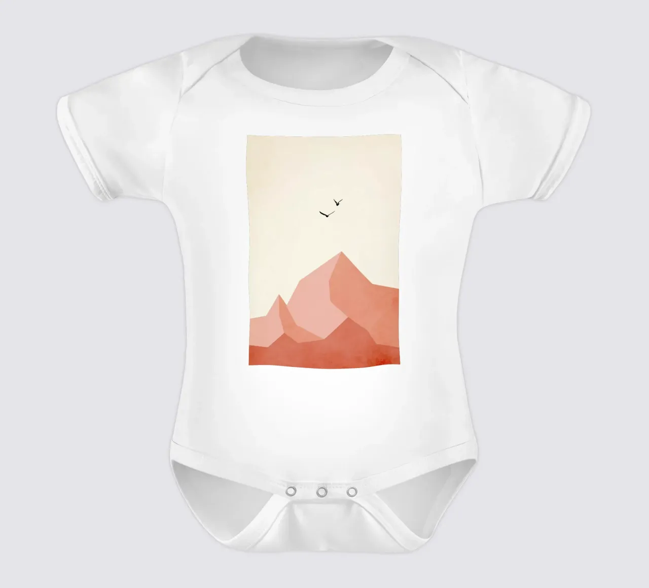 Zugspitze, Eins short-sleeve baby romper by Kubistika