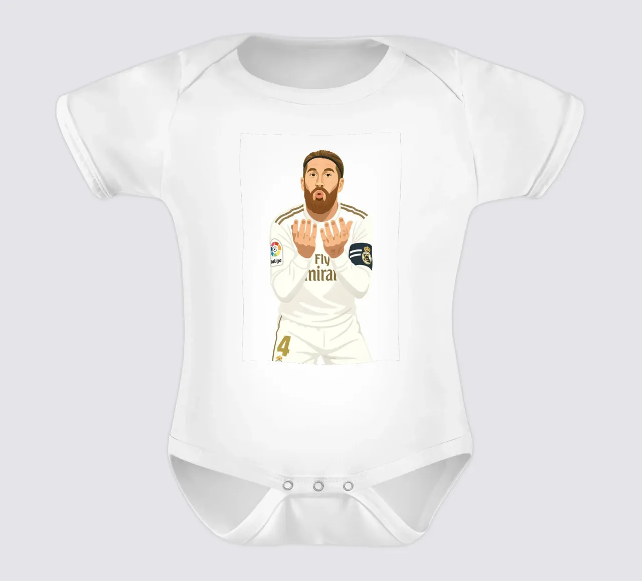 Sergio Ramos Minimalist body neonato maniche corte da MoviesArt