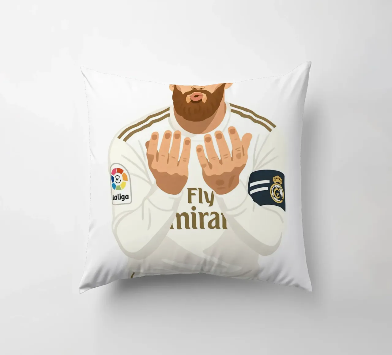 Sergio Ramos Minimalist cuscino da MoviesArt