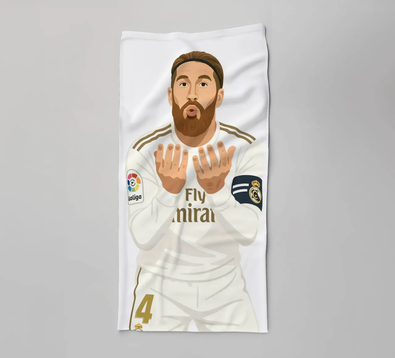 Sergio Ramos Minimalist asciugamano da bagno da MoviesArt