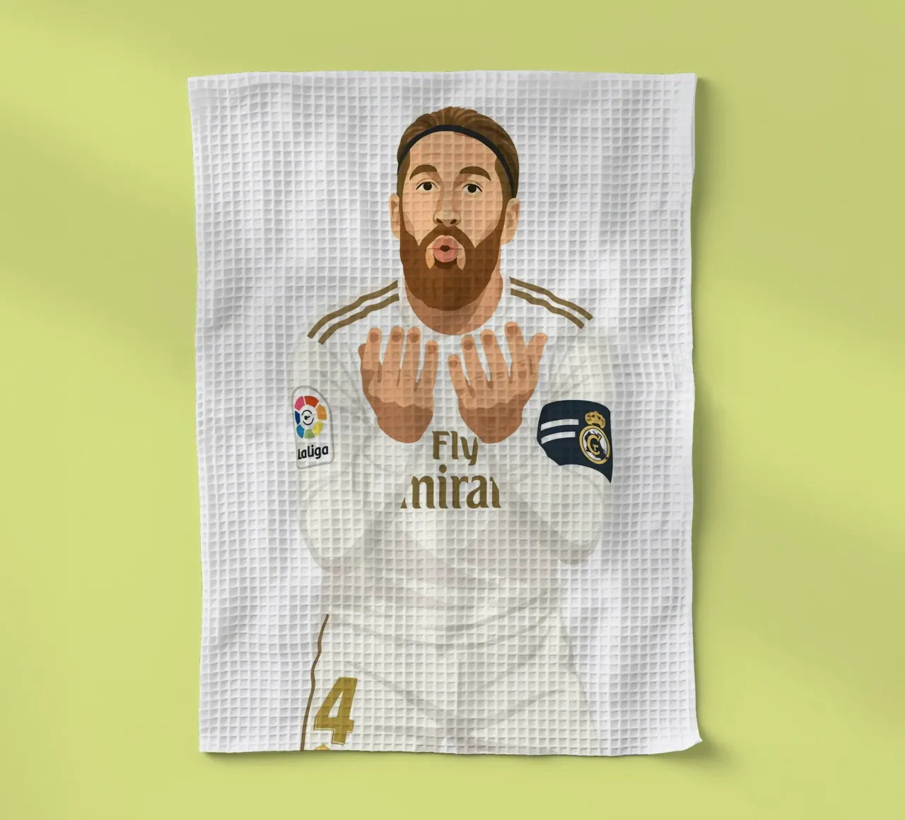 Sergio Ramos Minimalist tea towel by MoviesArt