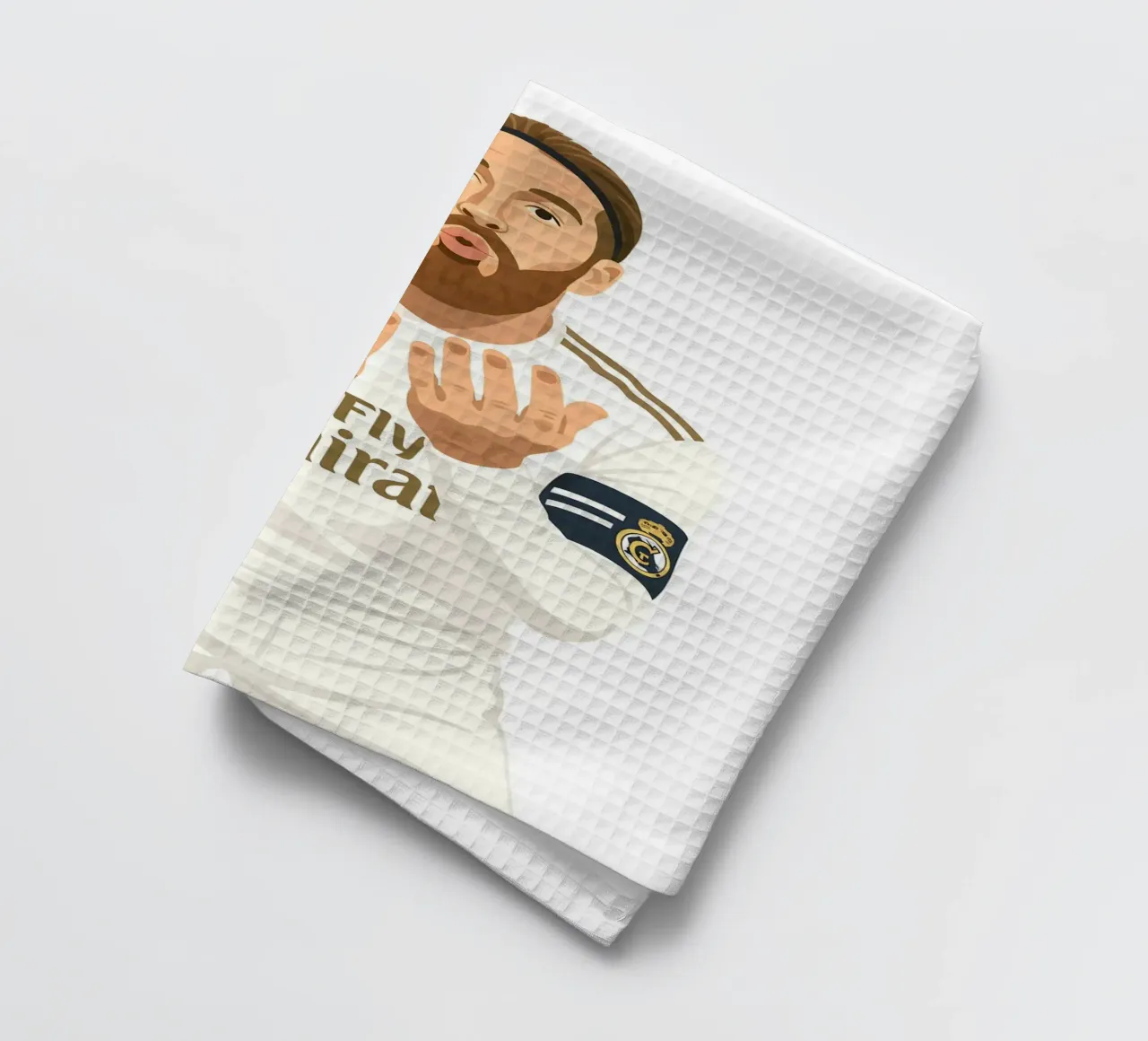 Sergio Ramos Minimalist tea towel by MoviesArt
