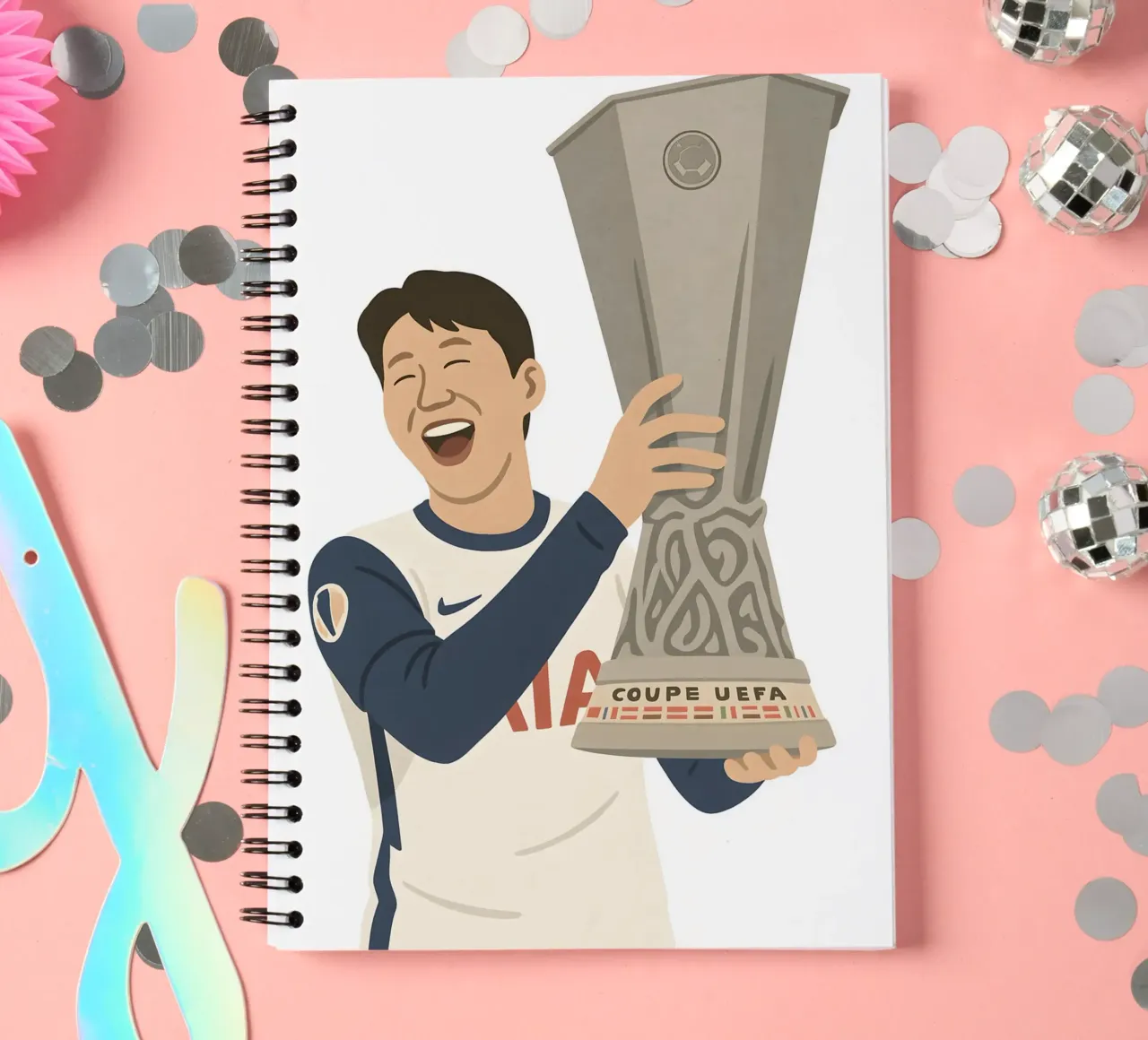 Son Heung-Min Minimalist notitieboek met spiraal van MoviesArt