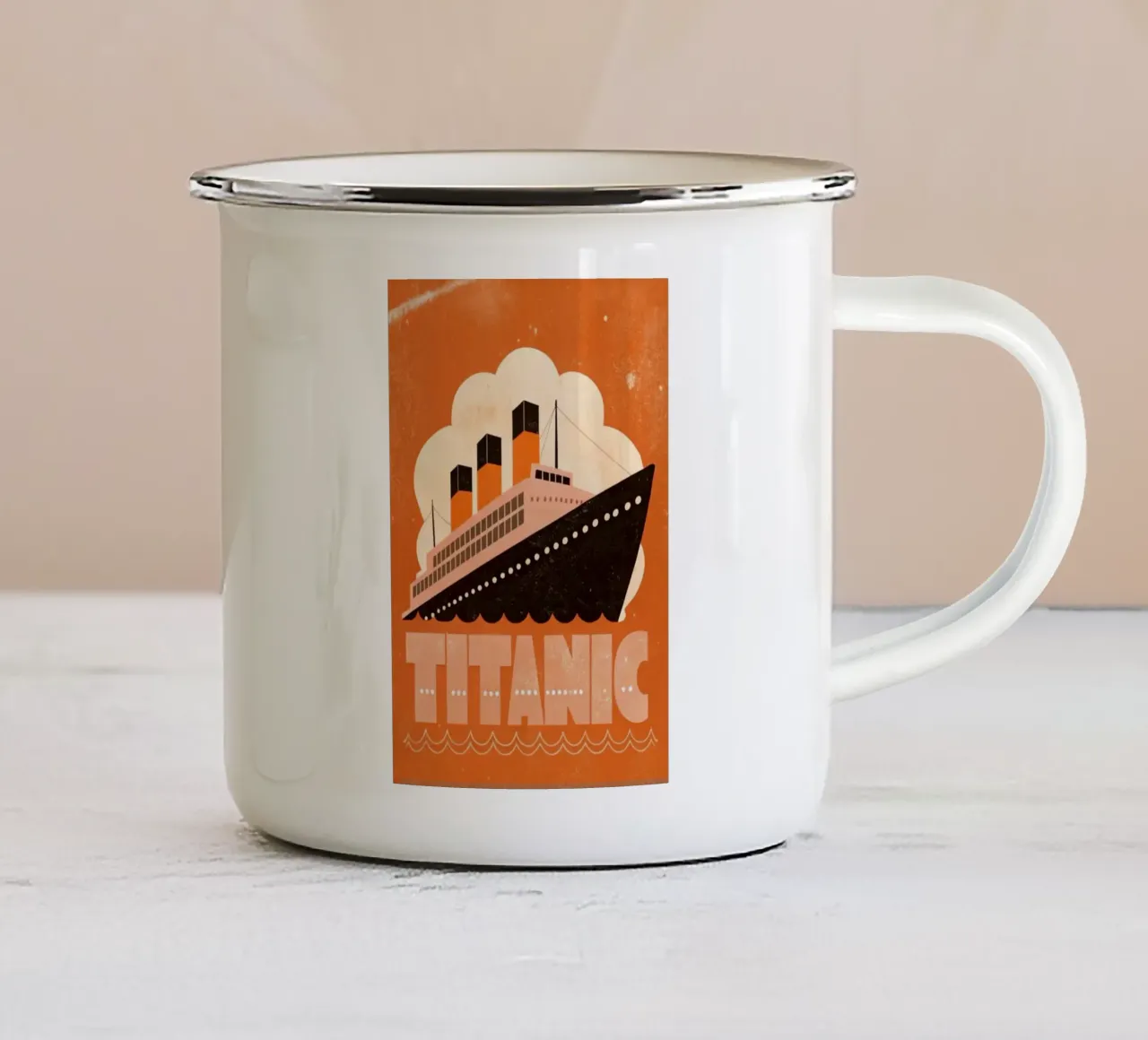 titanic movie enamel mug by ralliness