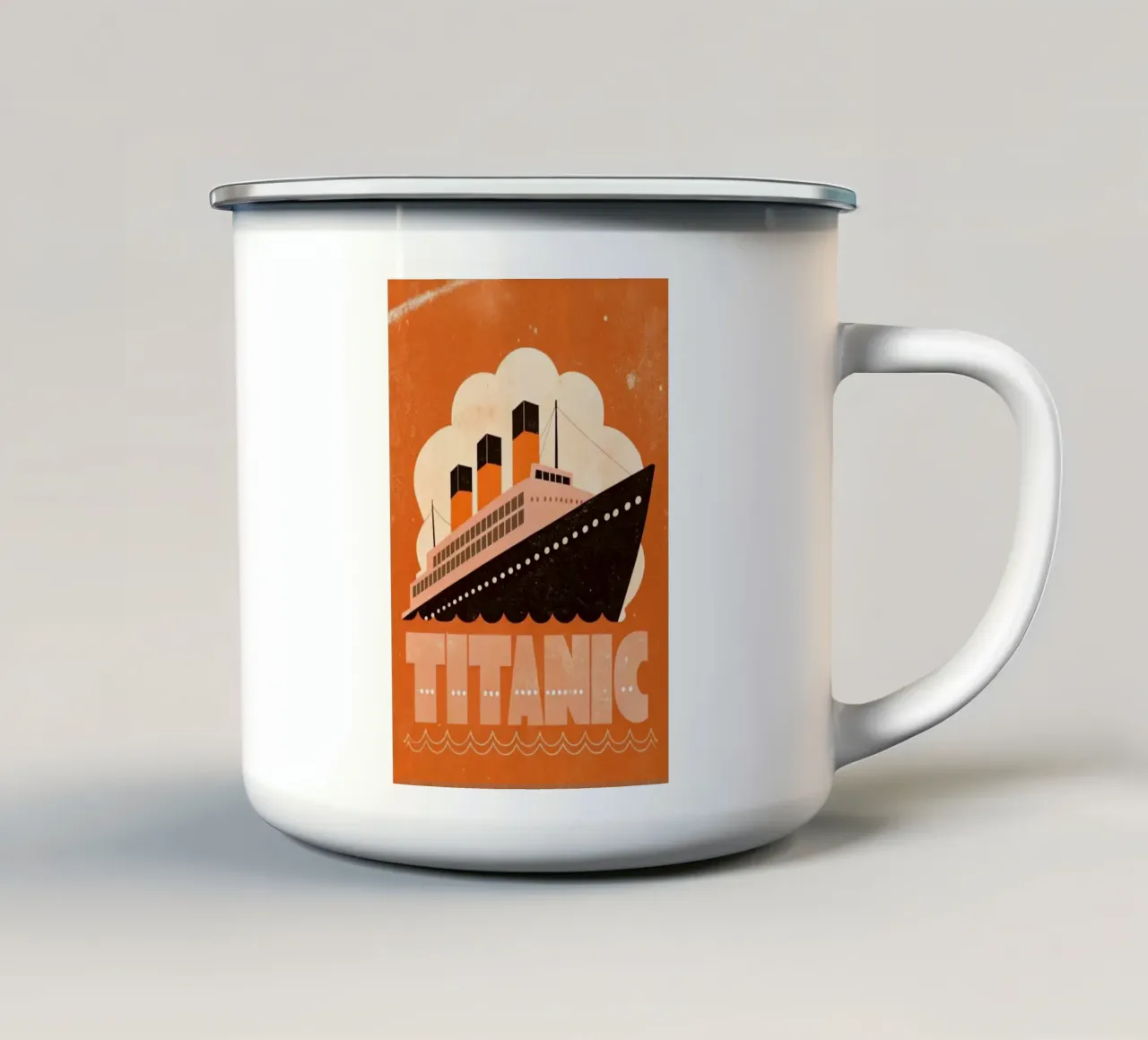 titanic movie enamel mug by ralliness