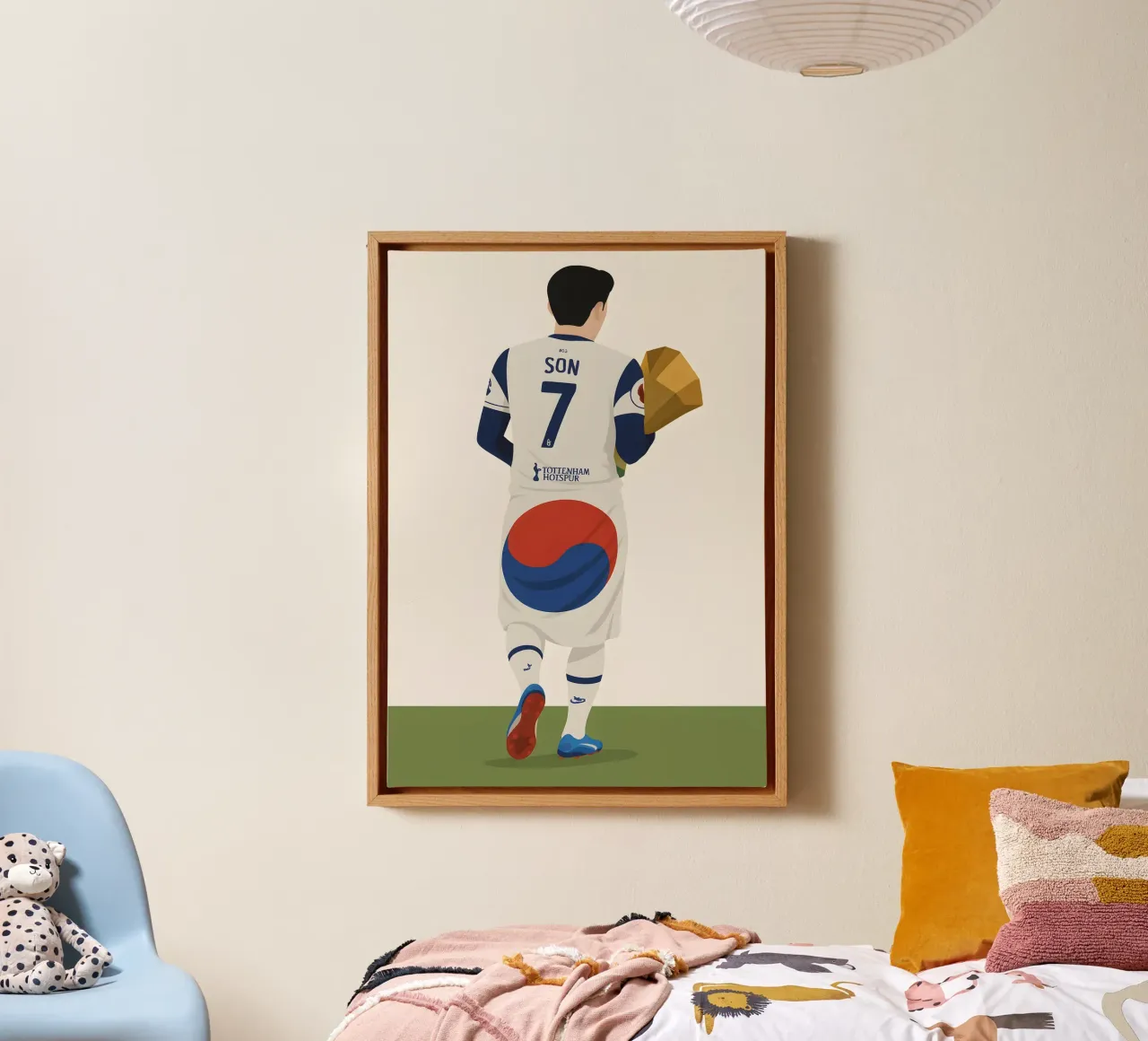 Son Heung-Min Minimalist canvas with Floater frame by MoviesArt