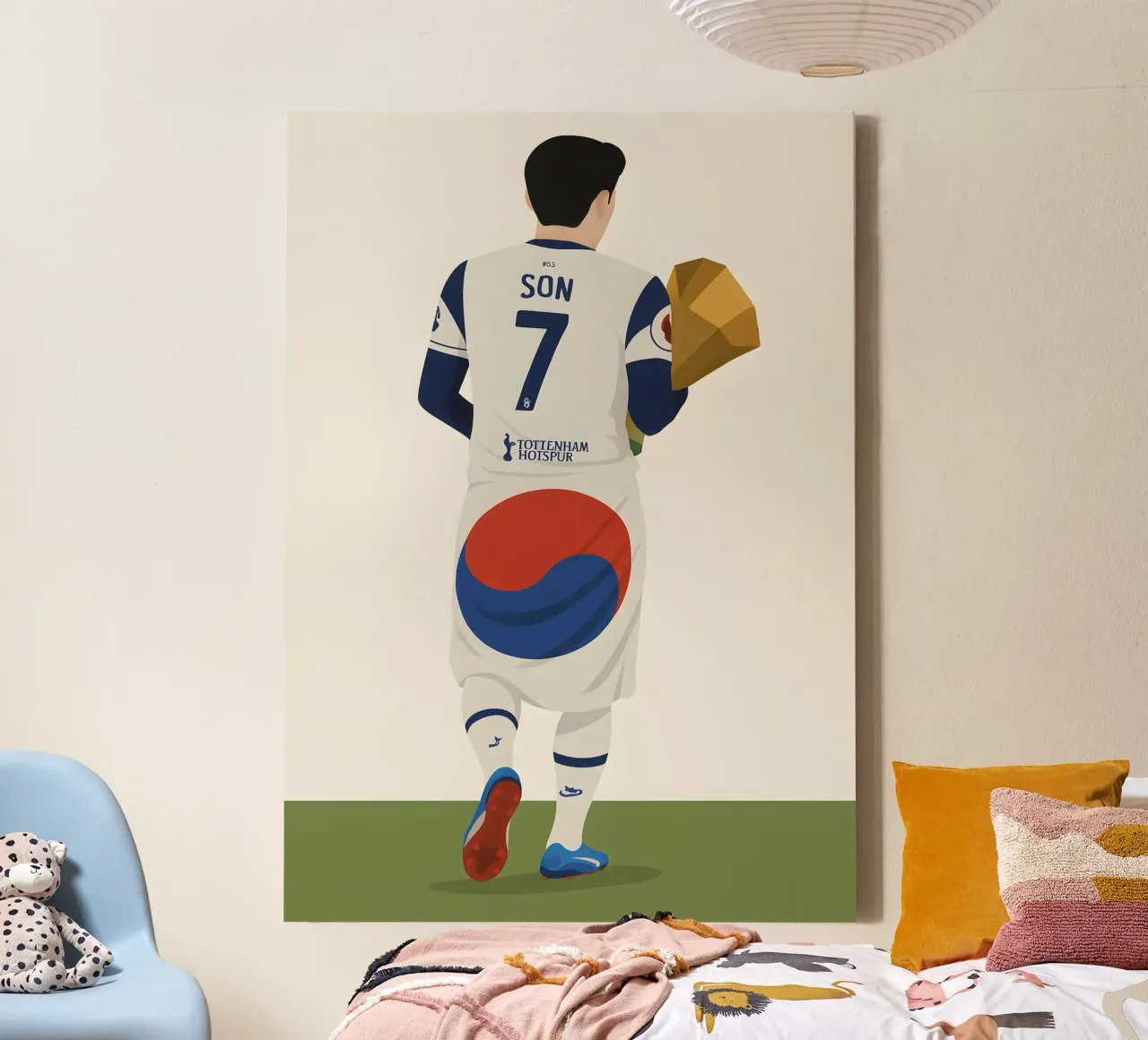 Son Heung-Min Minimalist canvas with Floater frame by MoviesArt