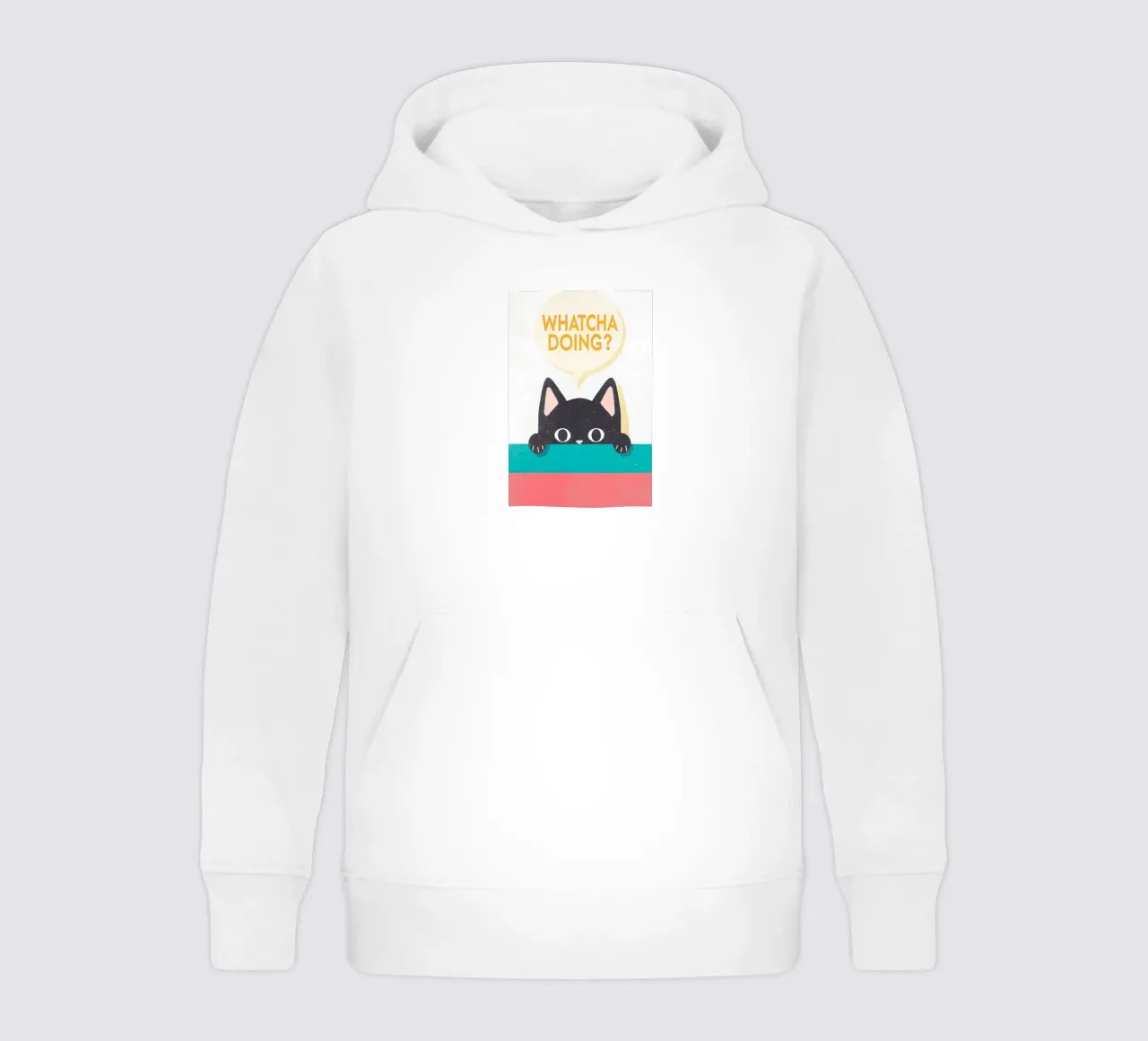 watcha doing funny cat sudadera con capucha para niño de ralliness