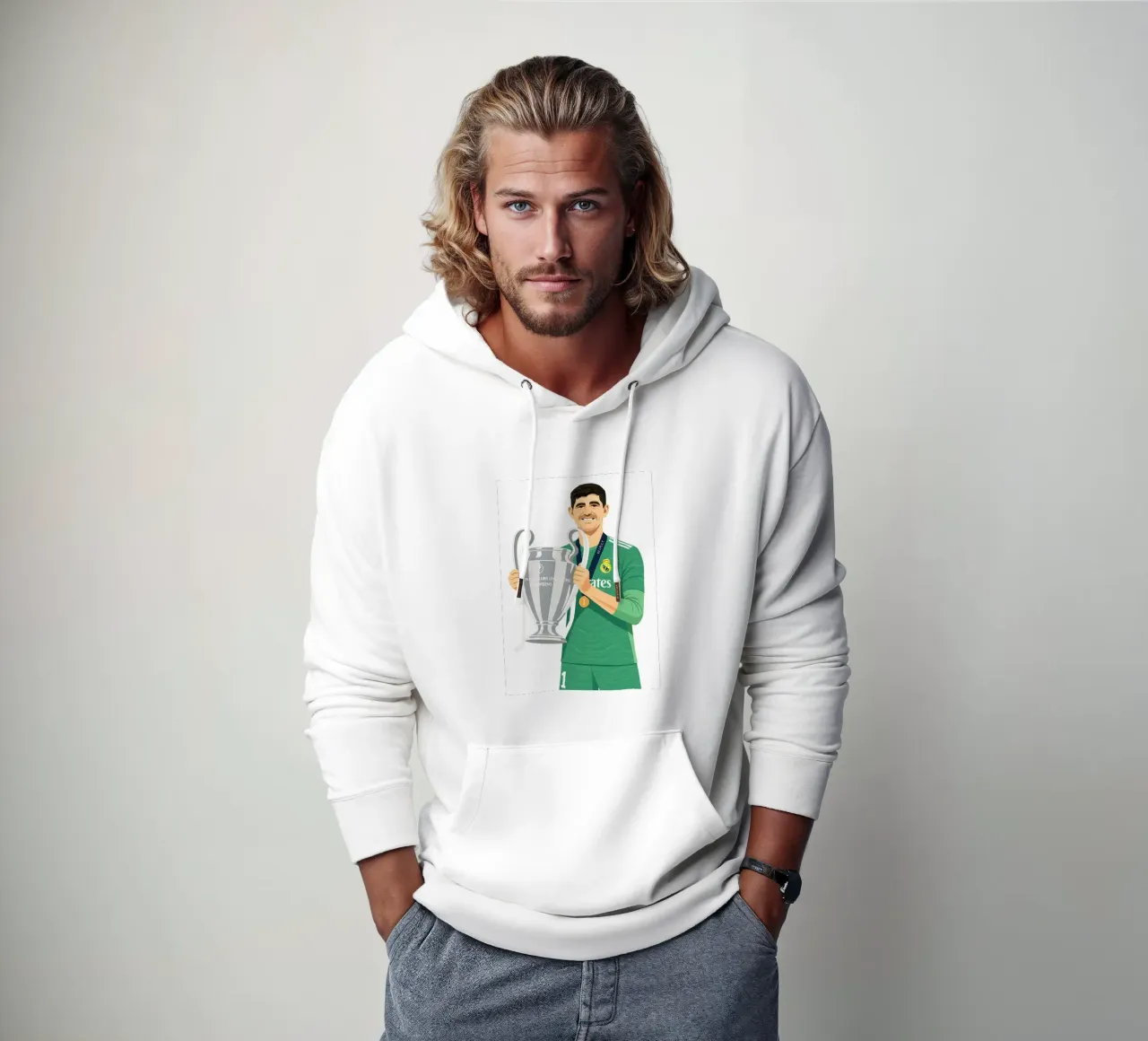 Thibaut Courtois Minimalist hoodie by MoviesArt