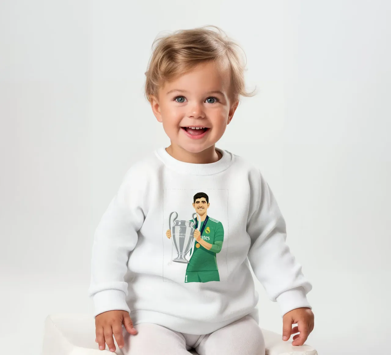 Thibaut Courtois Minimalist baby sweatshirt by MoviesArt