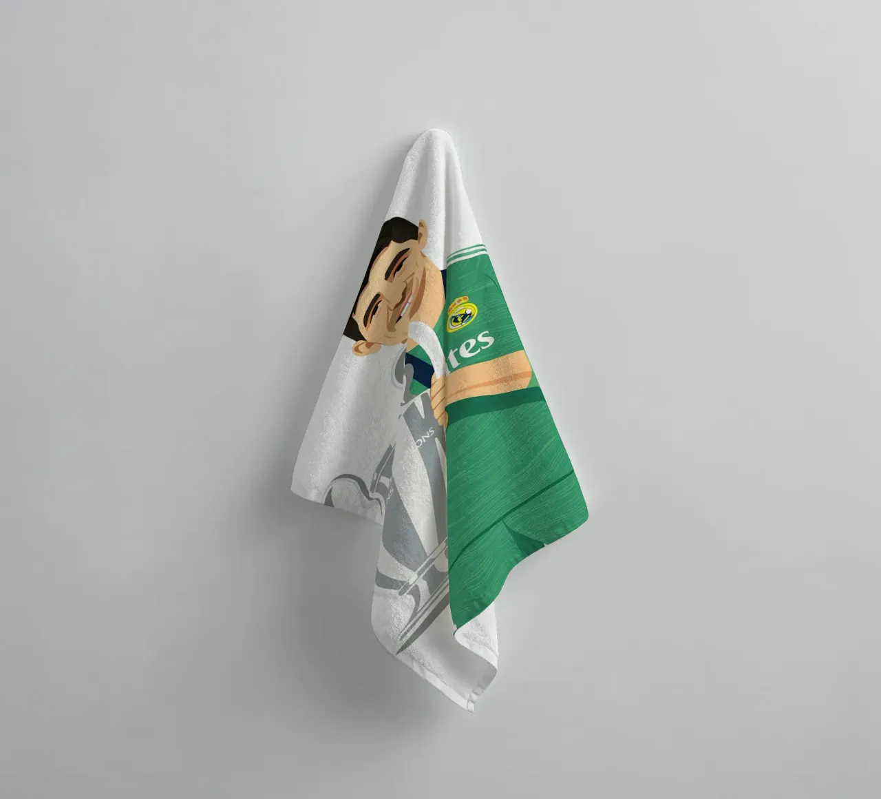 Thibaut Courtois Minimalist towel by MoviesArt