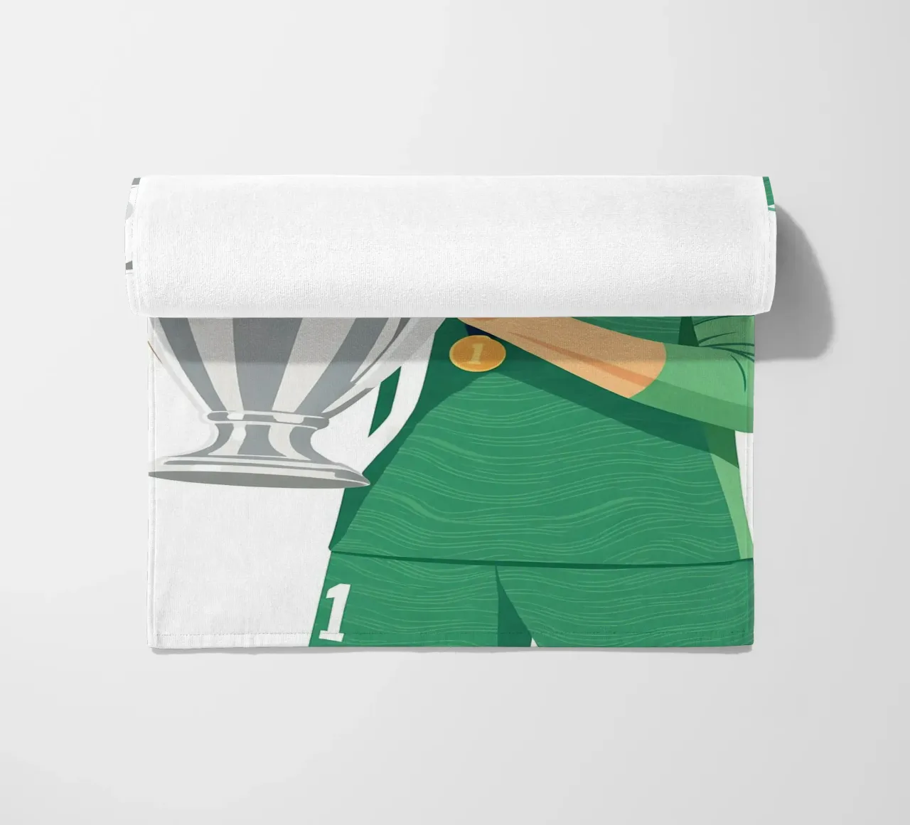 Thibaut Courtois Minimalist beach towel by MoviesArt