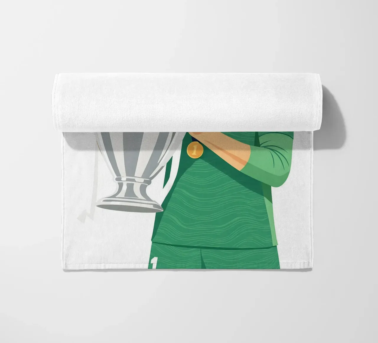 Thibaut Courtois Minimalist beach towel by MoviesArt