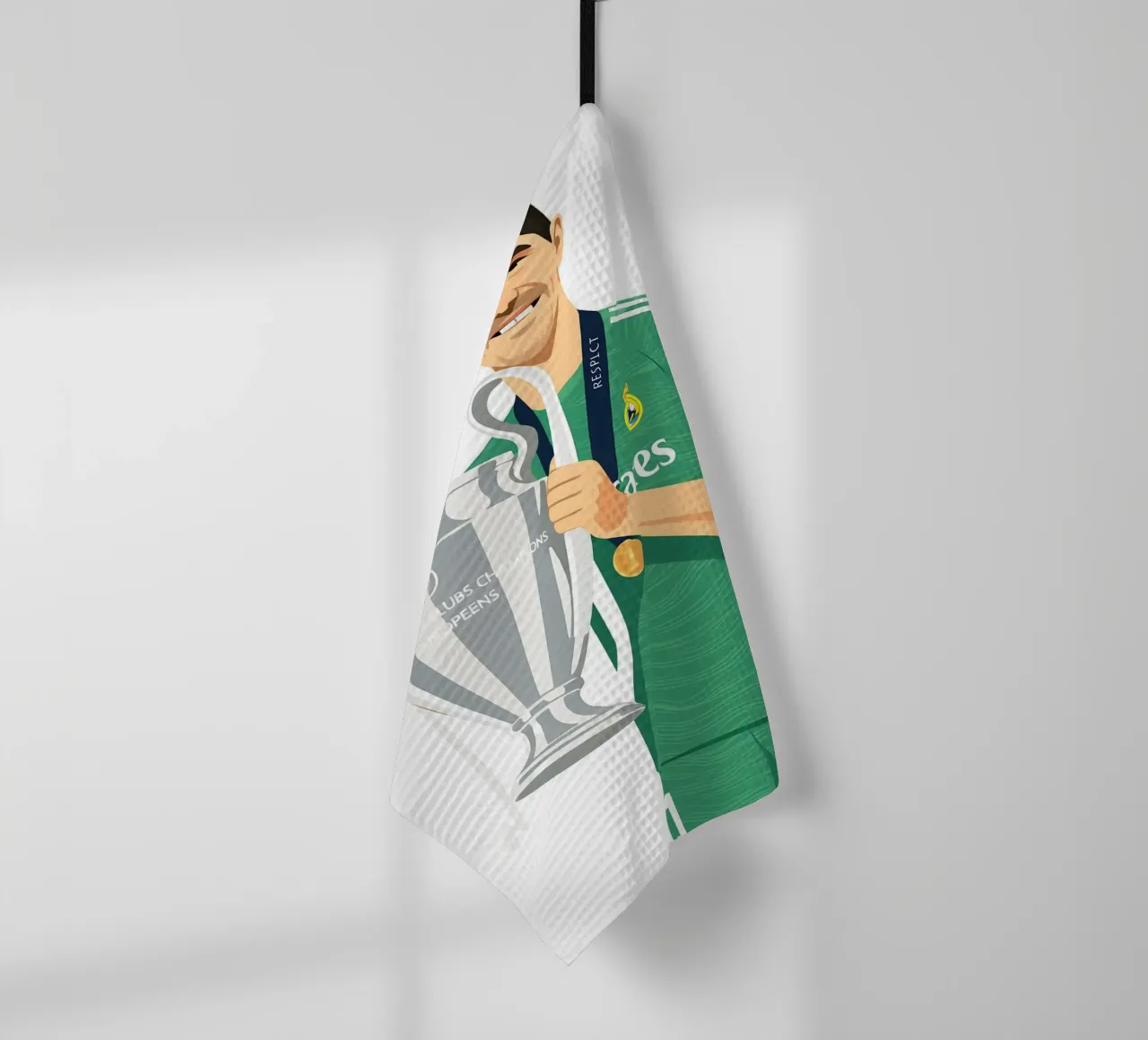 Thibaut Courtois Minimalist tea towel by MoviesArt