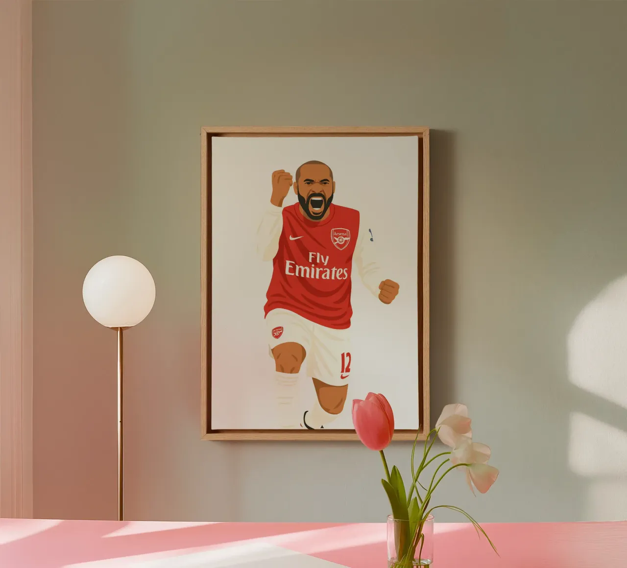 Thierry Henry Minimalist canvas by MoviesArt