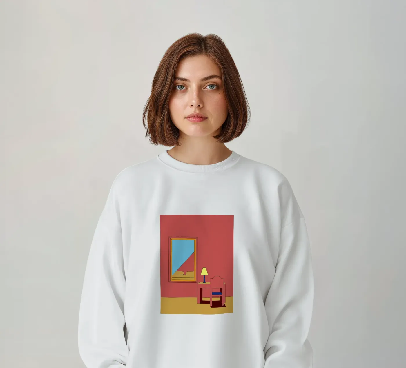 Specchio e sedia felpa da OUR SHOP