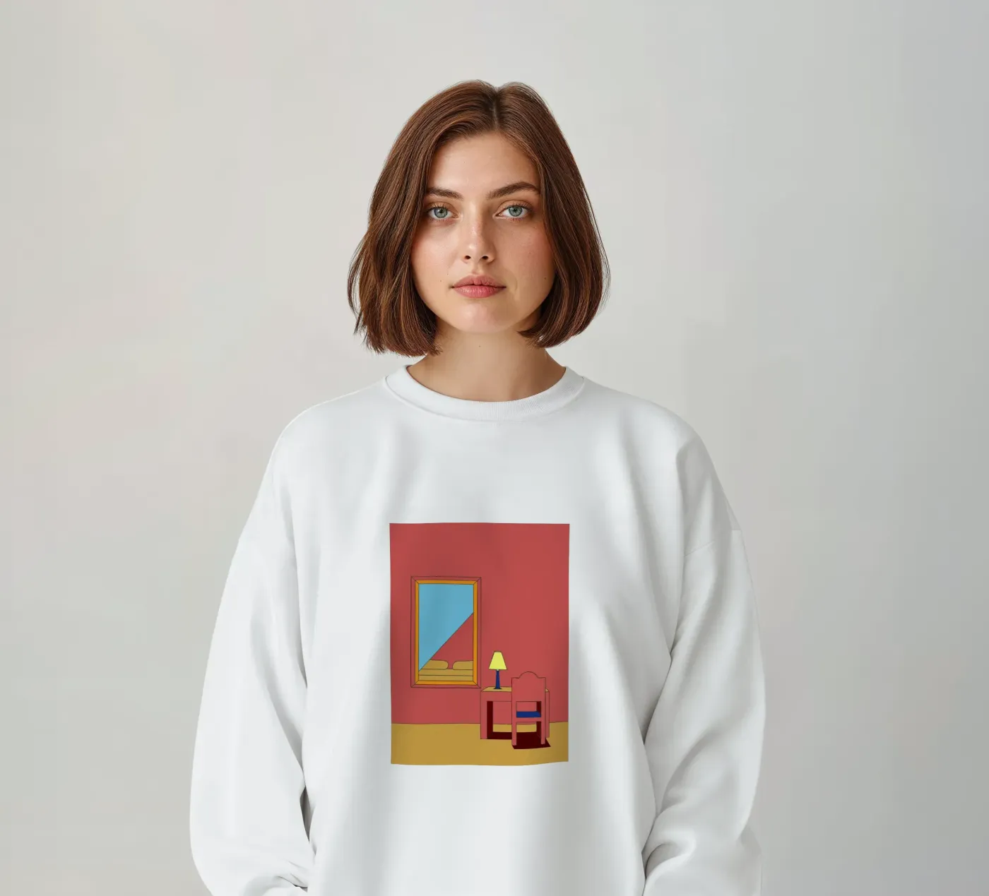 Specchio e sedia felpa da OUR SHOP