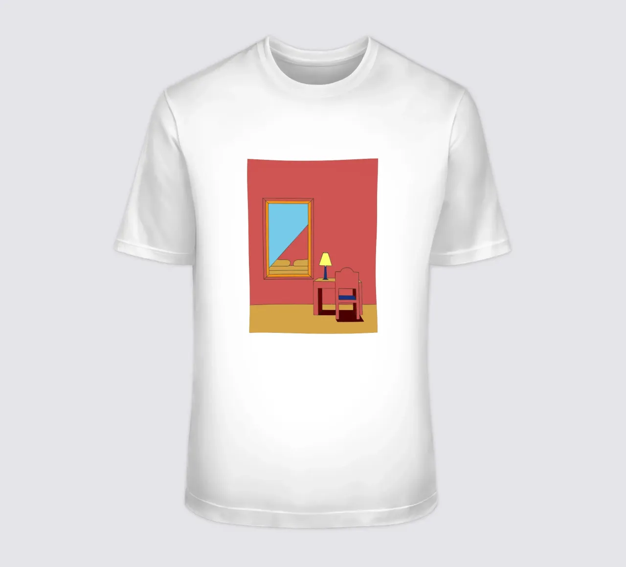 Specchio e sedia t-shirt da OUR SHOP