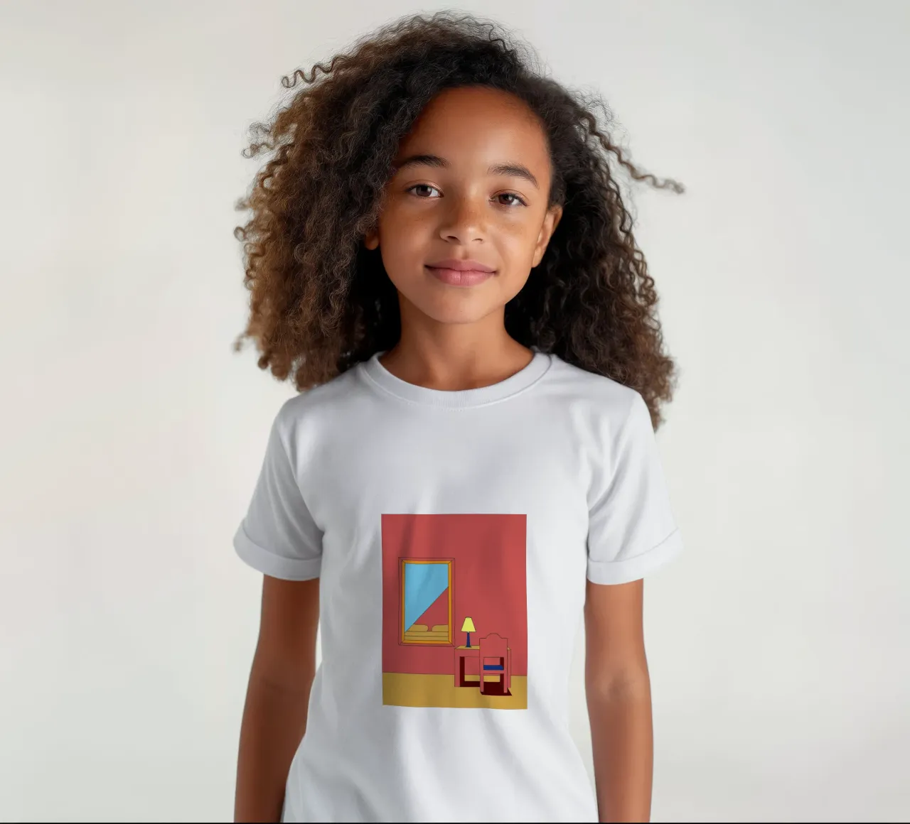 Specchio e sedia t-shirt bambini da OUR SHOP
