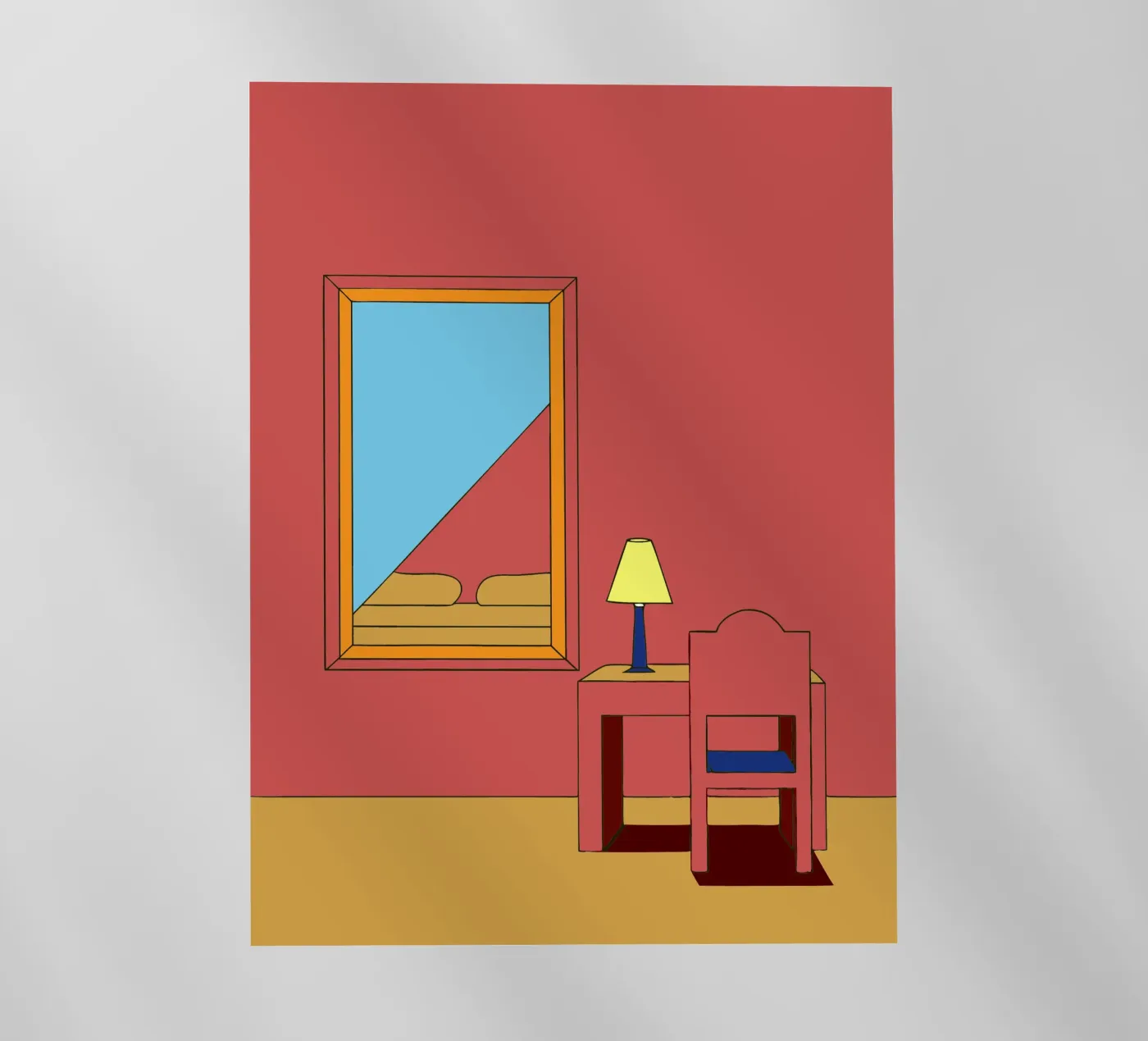 Specchio e sedia pellicola backlit da OUR SHOP