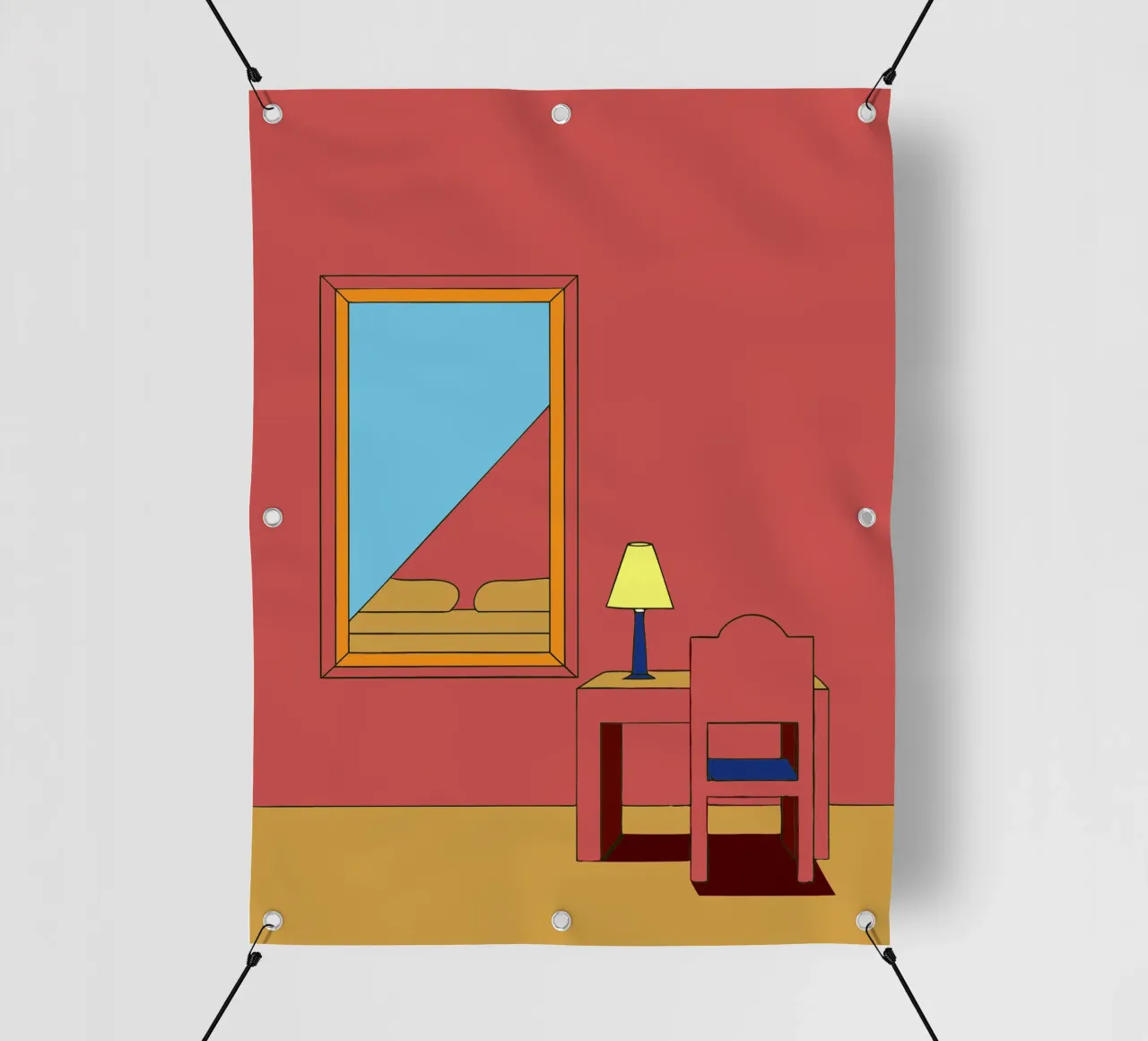 Specchio e sedia telo in pvc da OUR SHOP