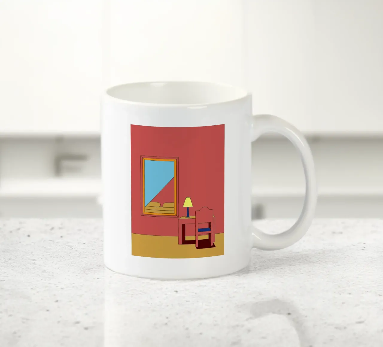 Specchio e sedia tazza in ceramica da OUR SHOP