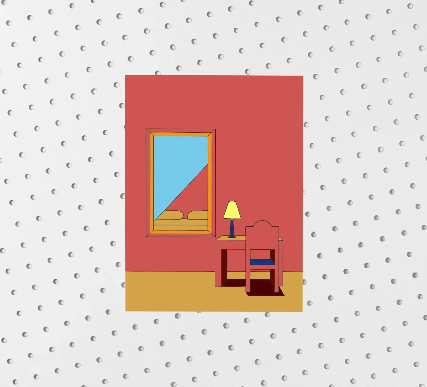 Specchio e sedia adesivo da OUR SHOP