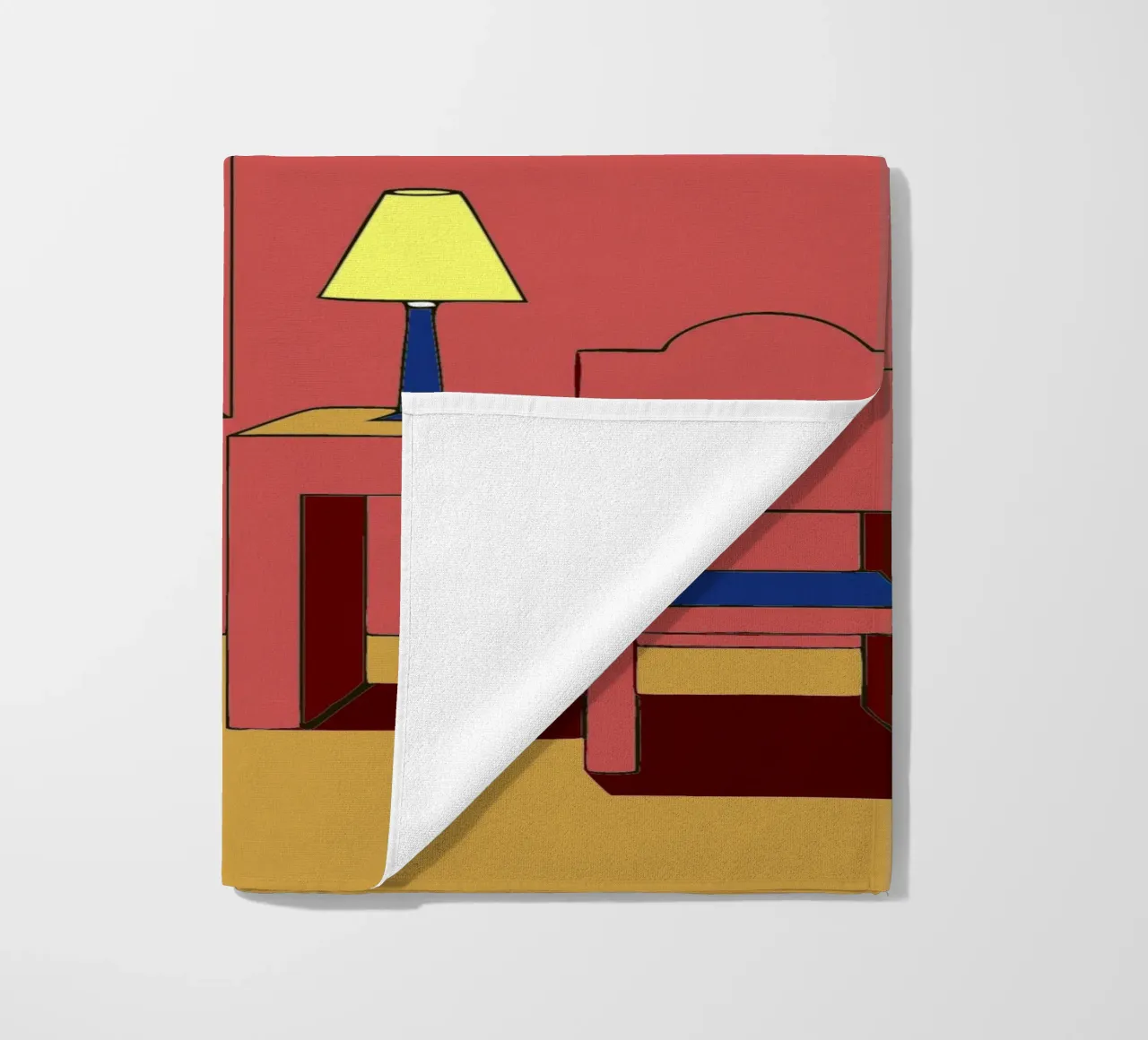 Mirror and Chair beach towel by OUR SHOP