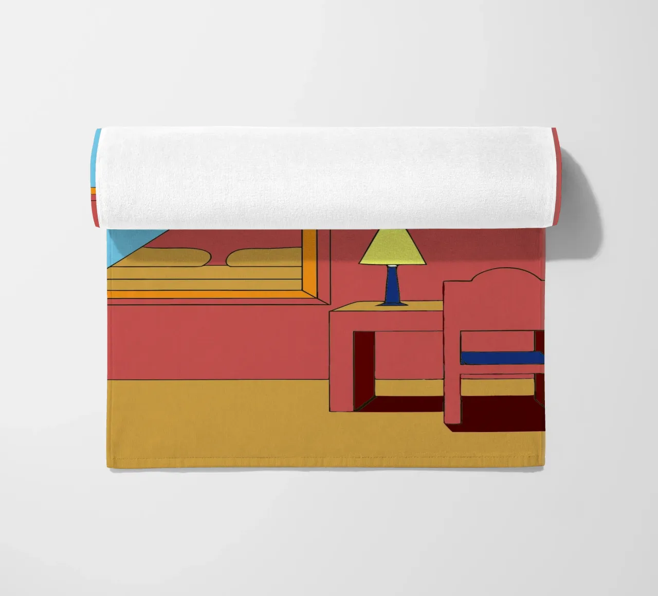 Mirror and Chair beach towel by OUR SHOP