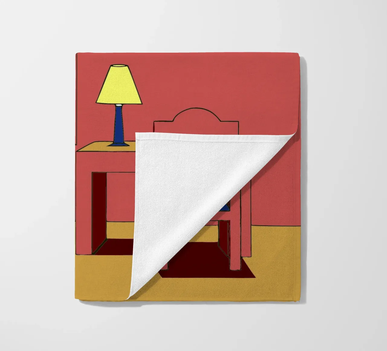 Mirror and Chair beach towel by OUR SHOP