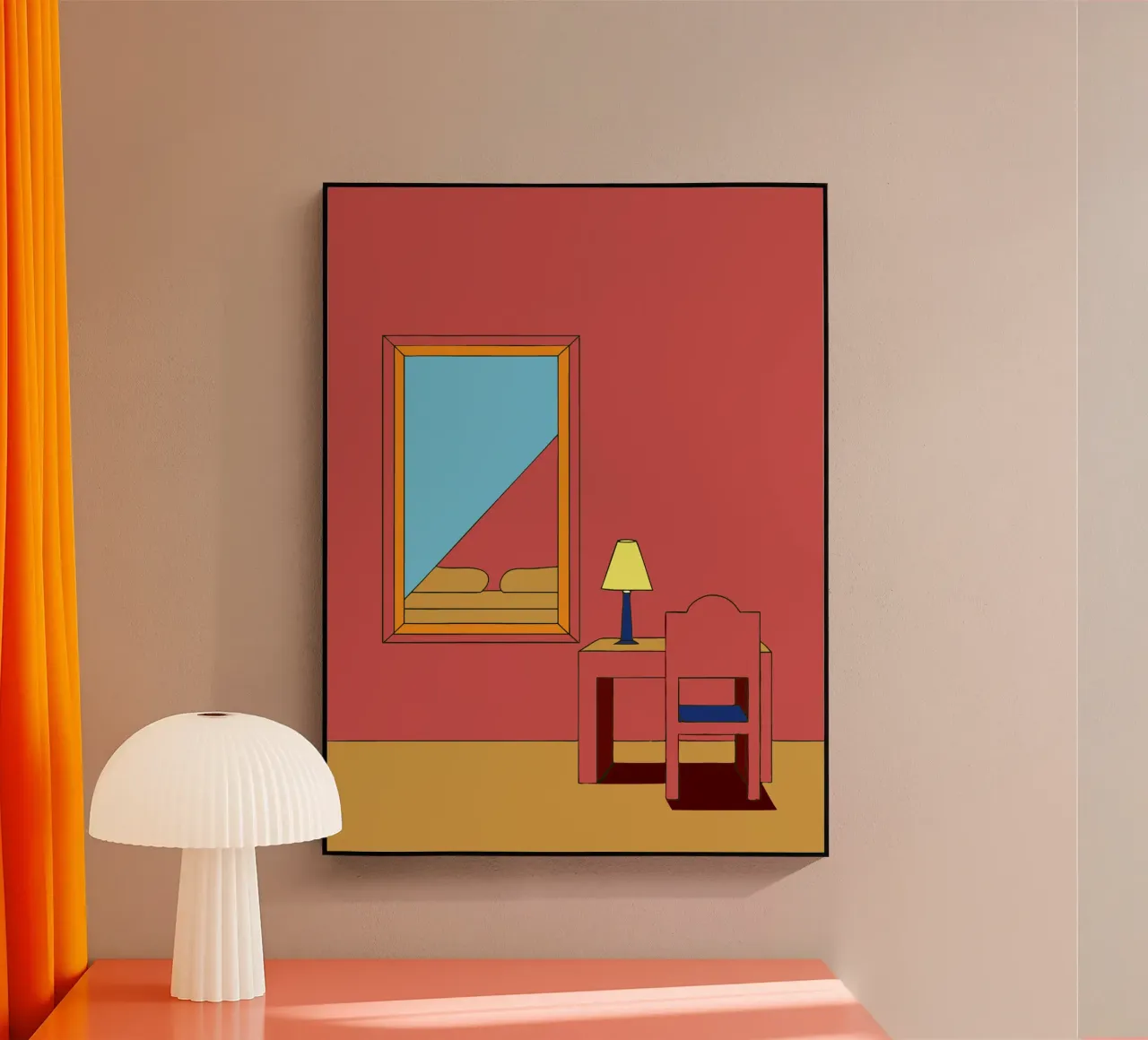 Specchio e sedia plexiglass da OUR SHOP