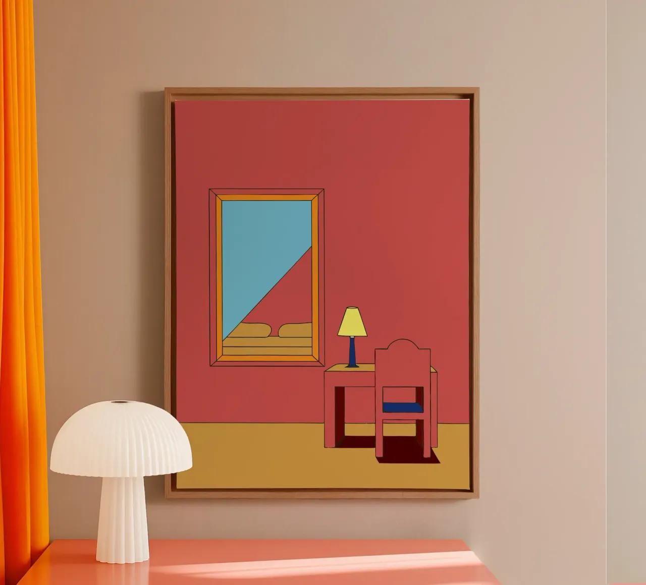 Specchio e sedia tela da OUR SHOP