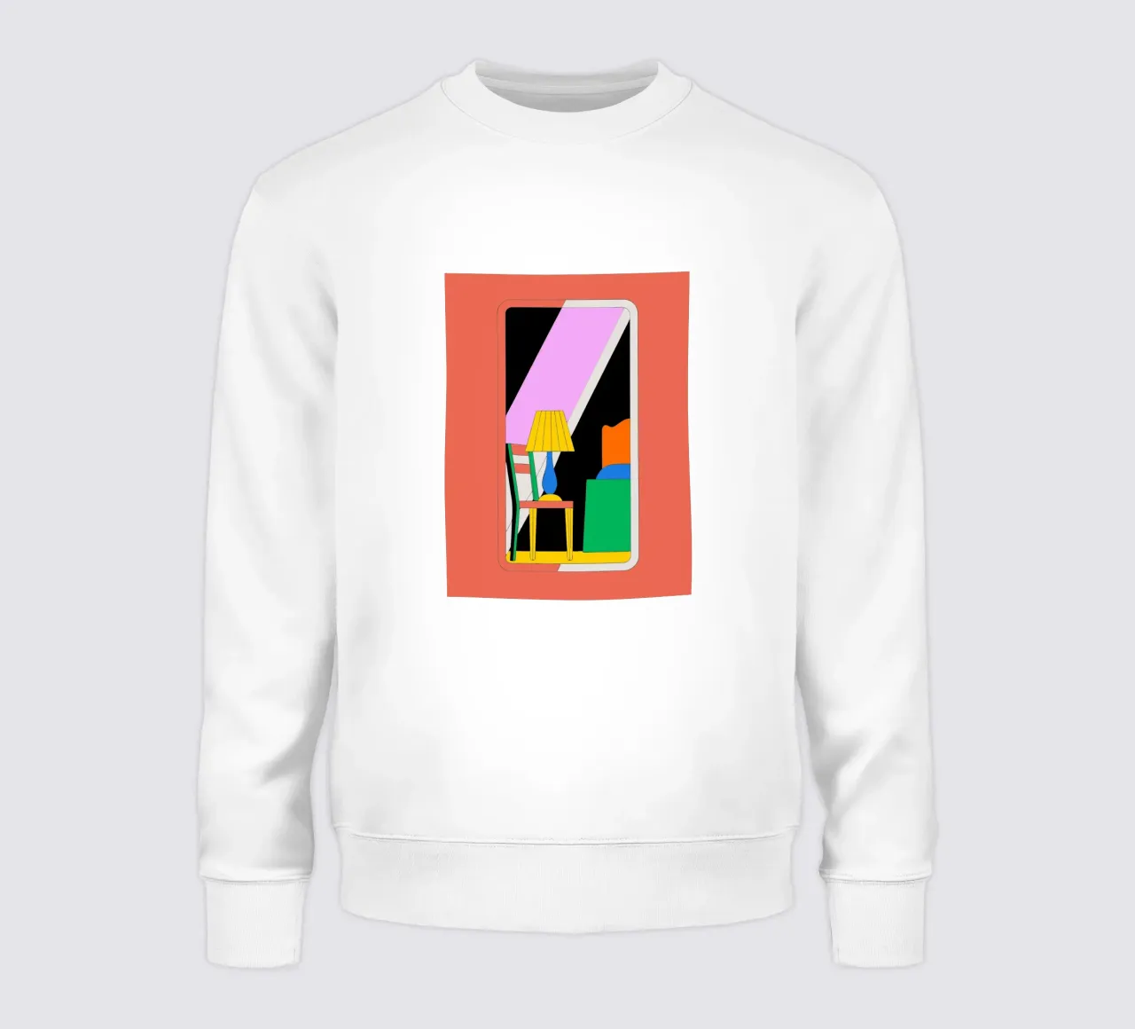 Specchio e sedia felpa da OUR SHOP