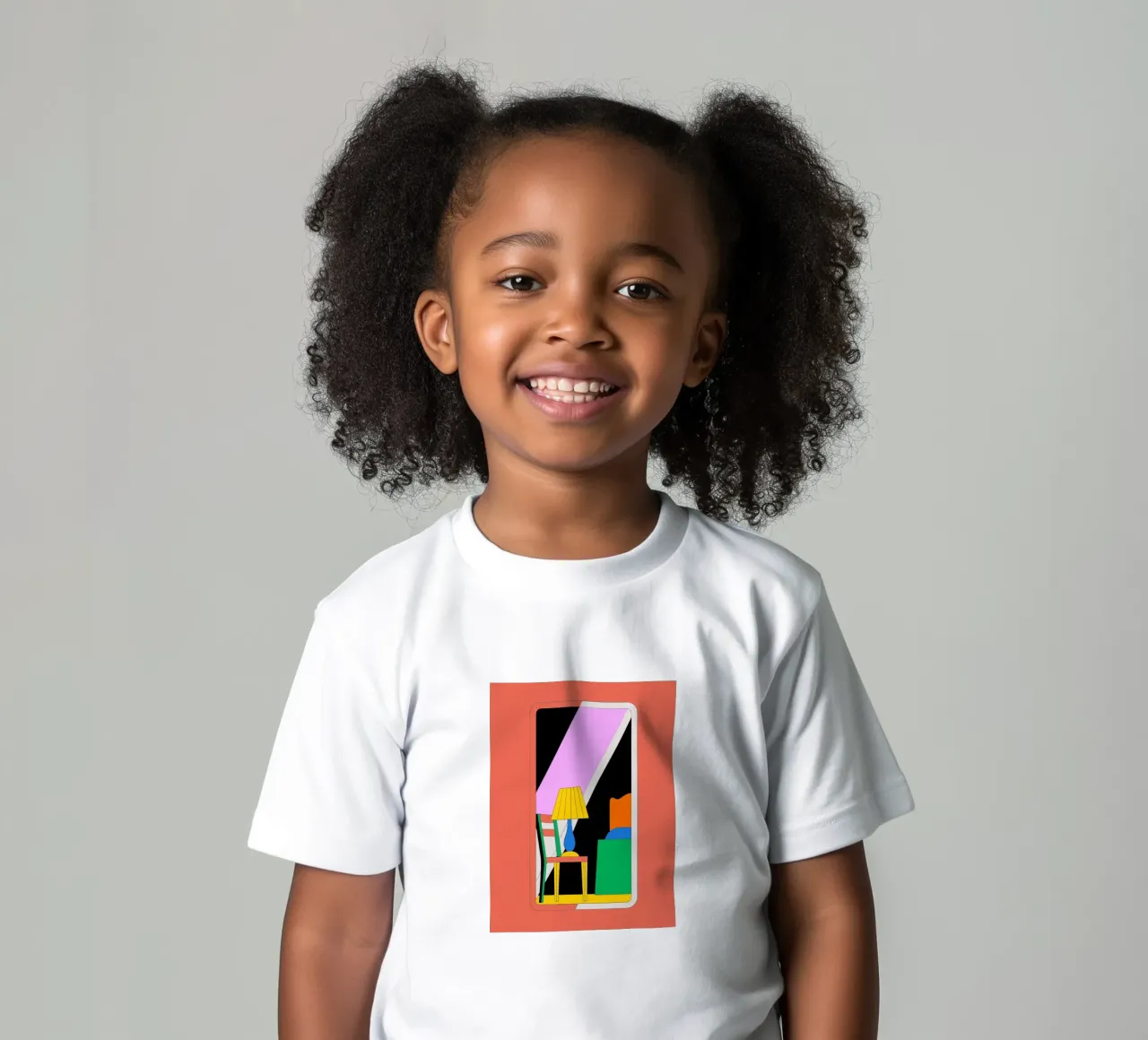 Specchio e sedia t-shirt bambini da OUR SHOP