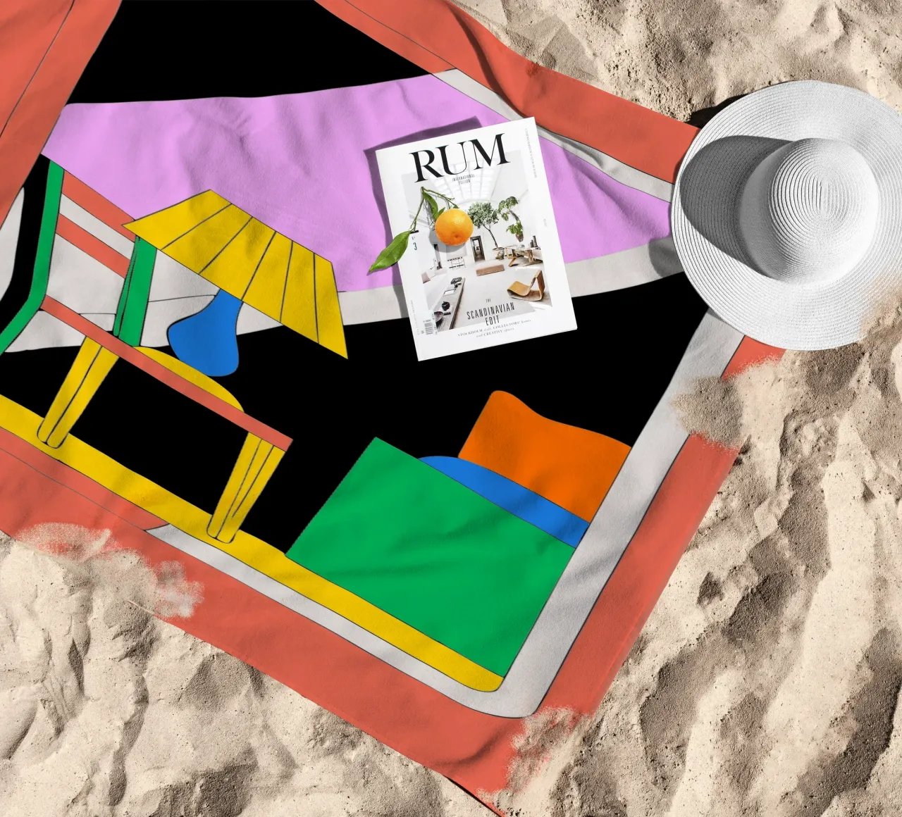 Specchio e sedia telo mare da OUR SHOP