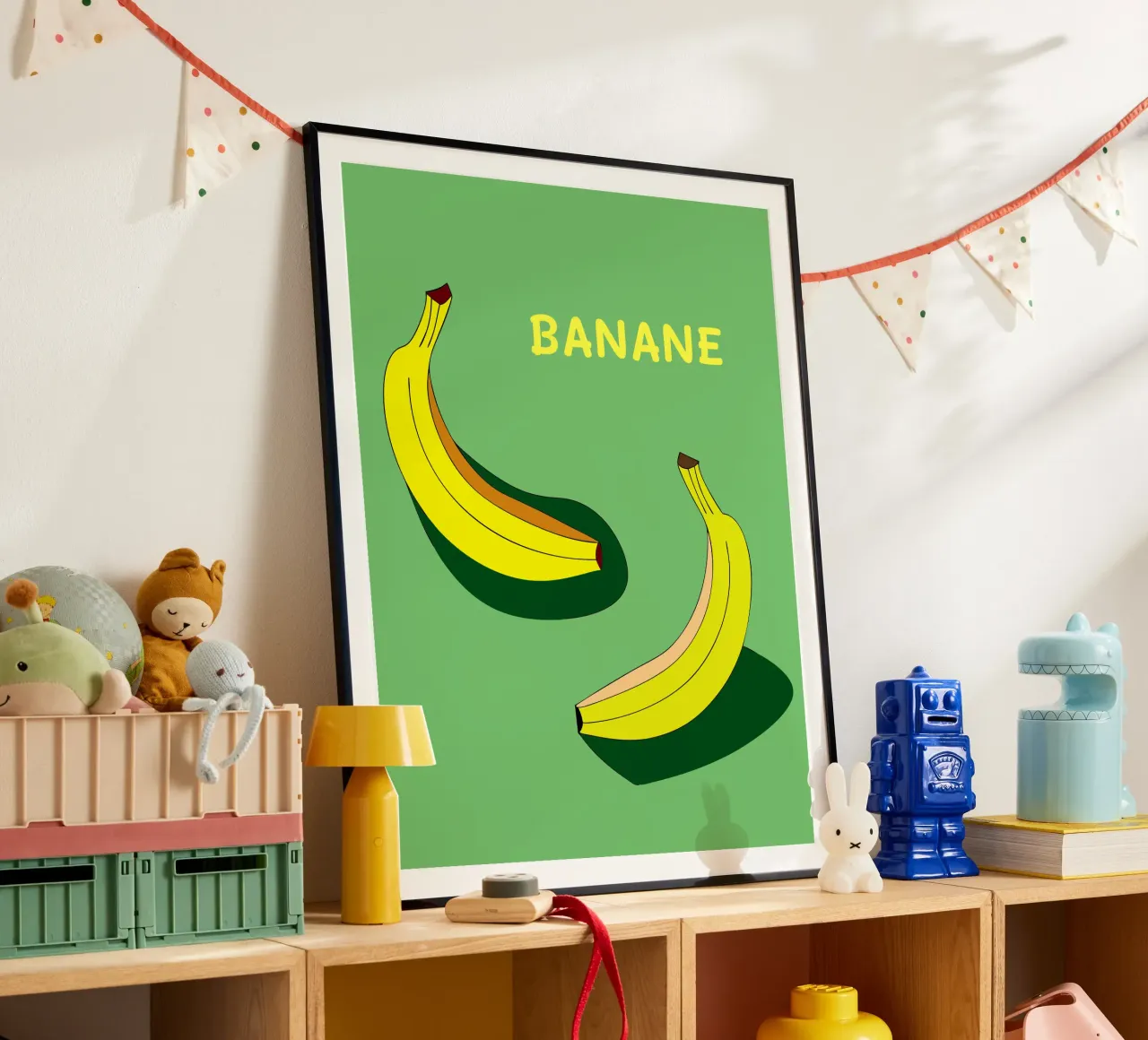 Banana poster con telaio in alluminio da OUR SHOP