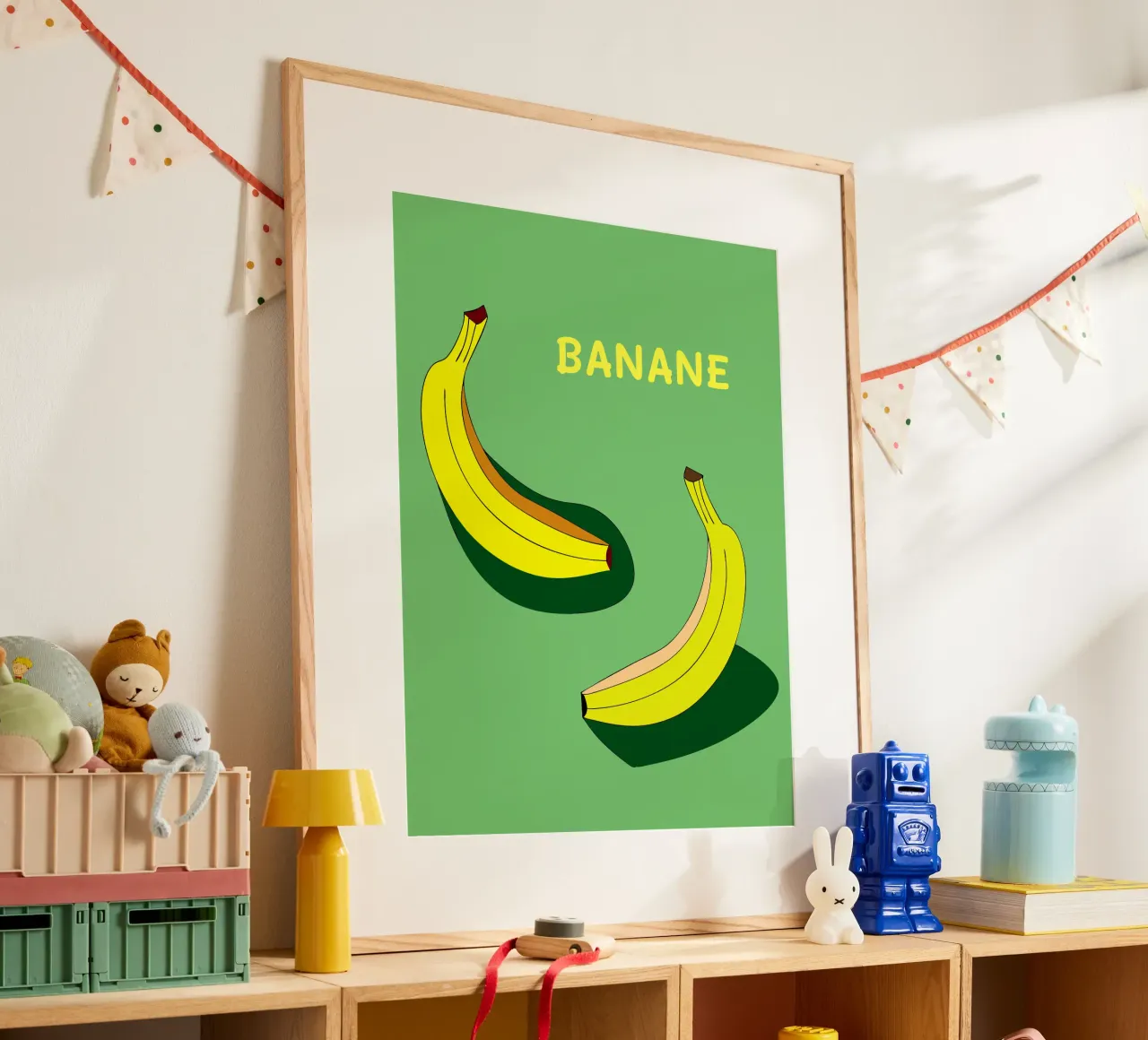 Banana poster con telaio in alluminio da OUR SHOP