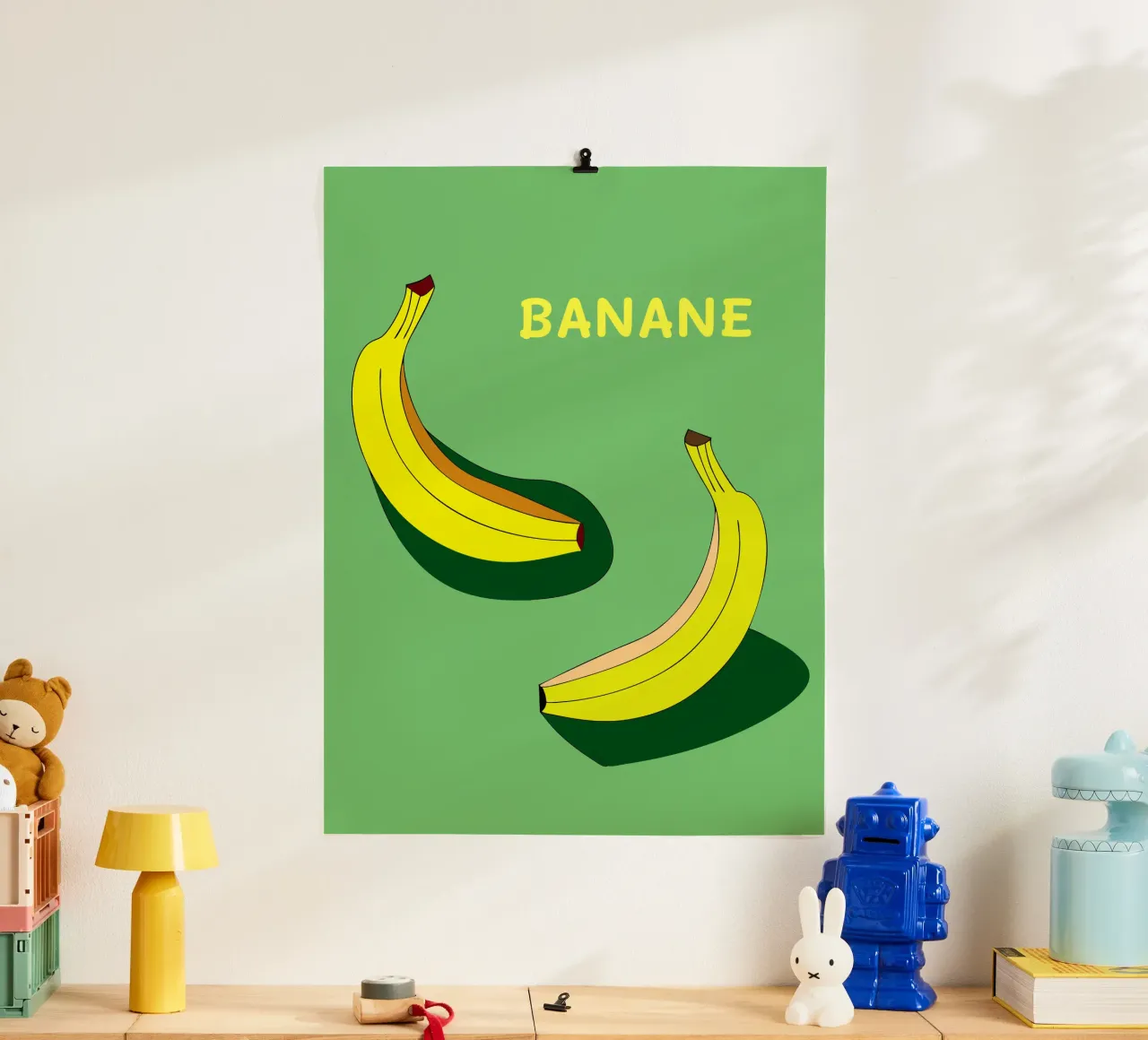 Banana poster con telaio in alluminio da OUR SHOP