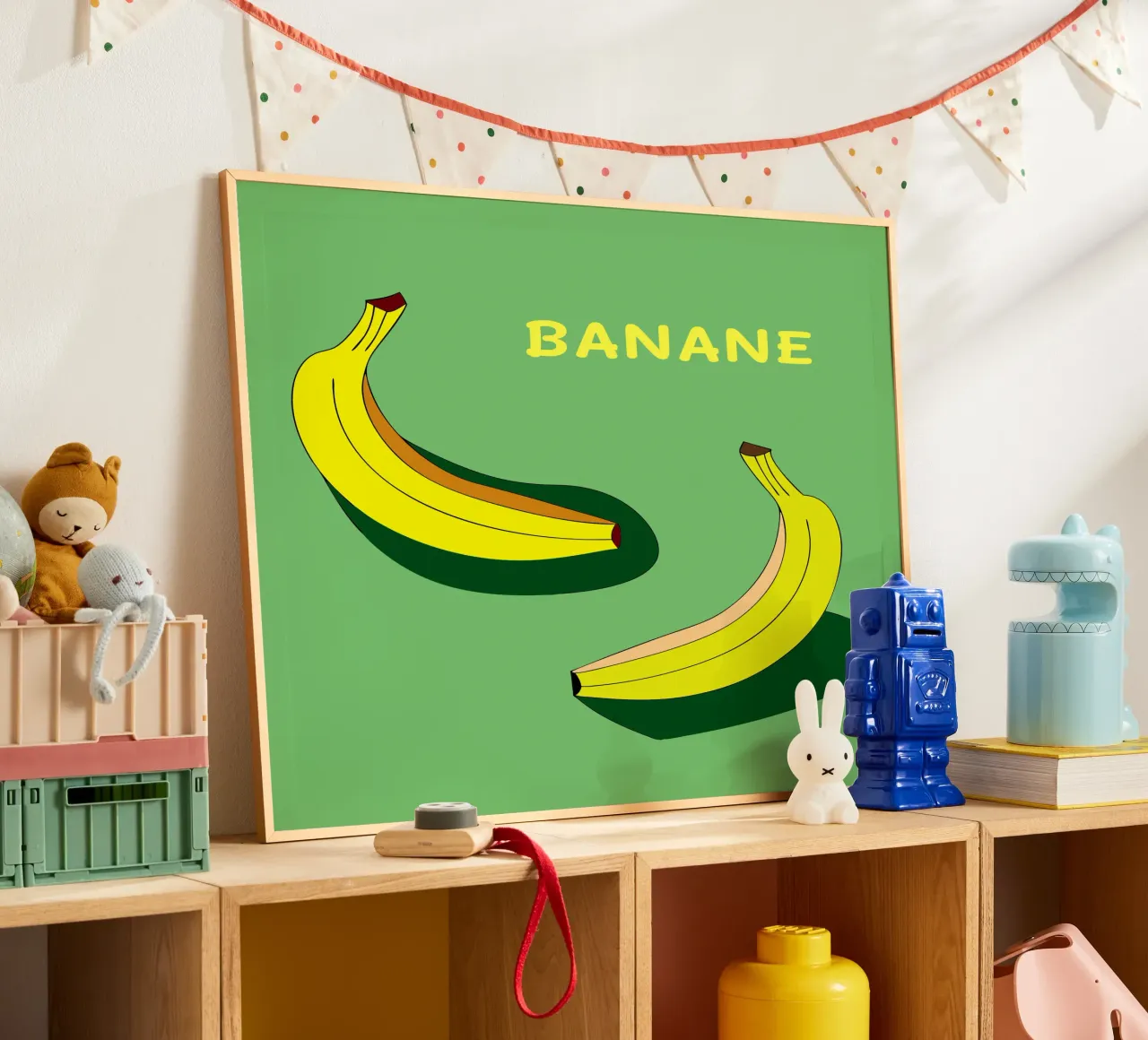 Banana poster con telaio in alluminio da OUR SHOP