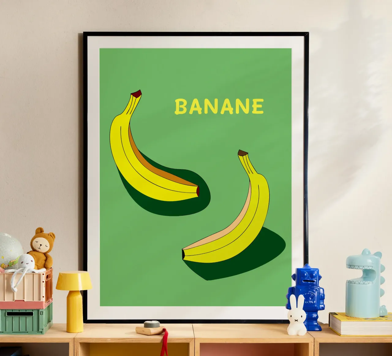 Banana poster con telaio in alluminio da OUR SHOP