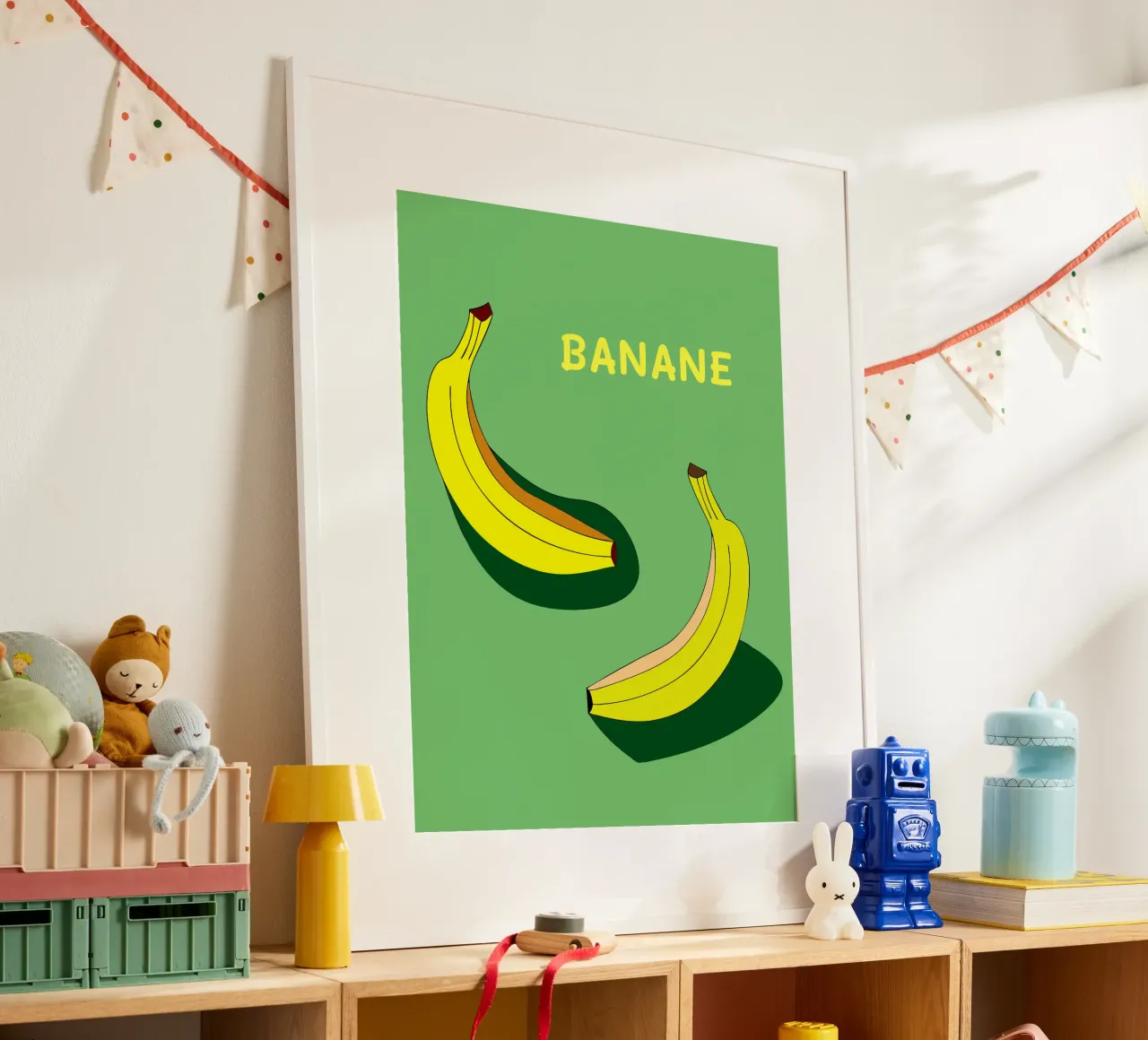 Banana poster con telaio in alluminio da OUR SHOP