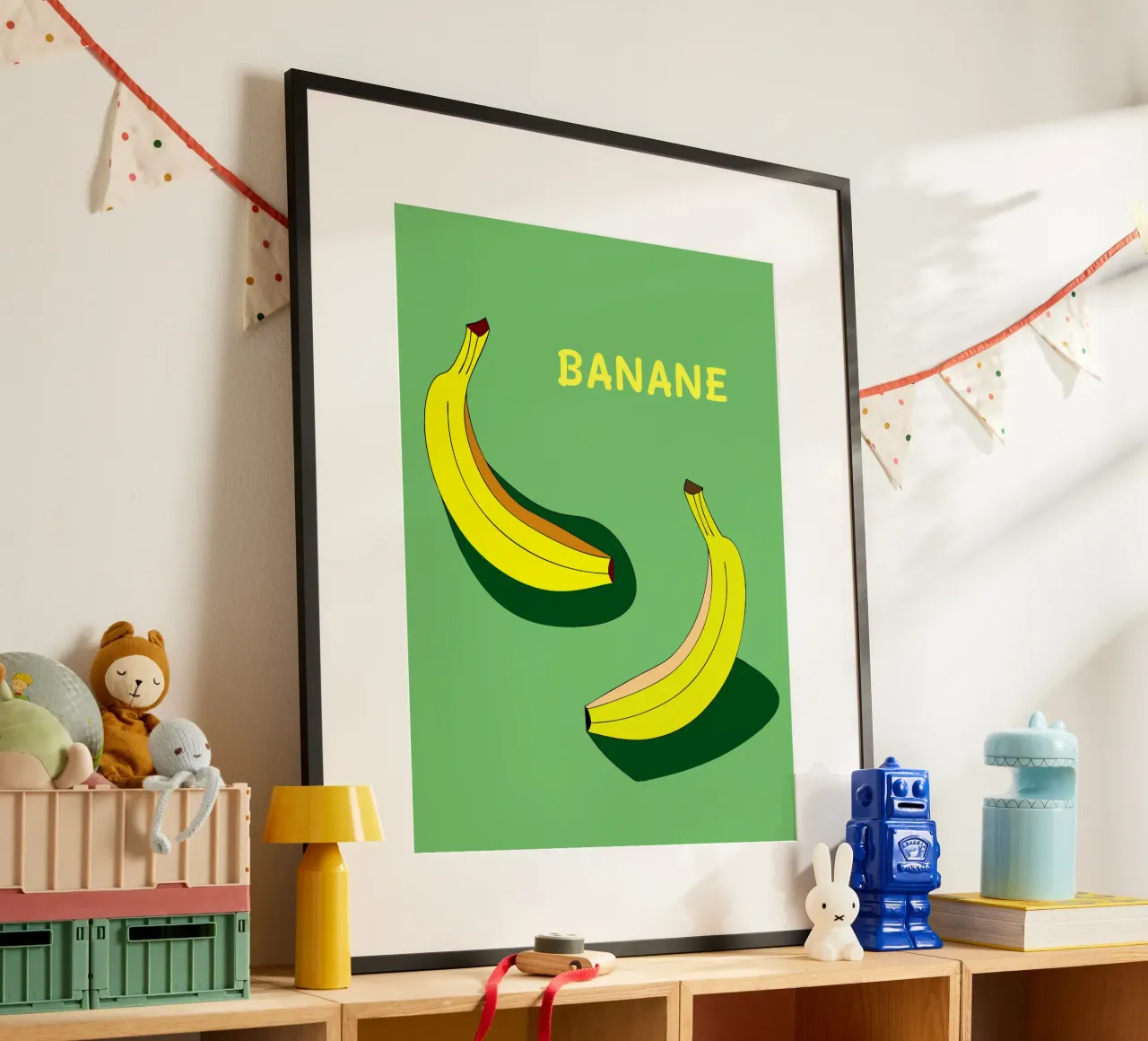 Banana poster con telaio in alluminio da OUR SHOP