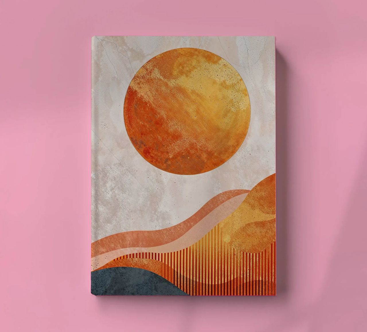 sun waves horizon textures patterns abstract shapes notebook by Emanuel Jaimes