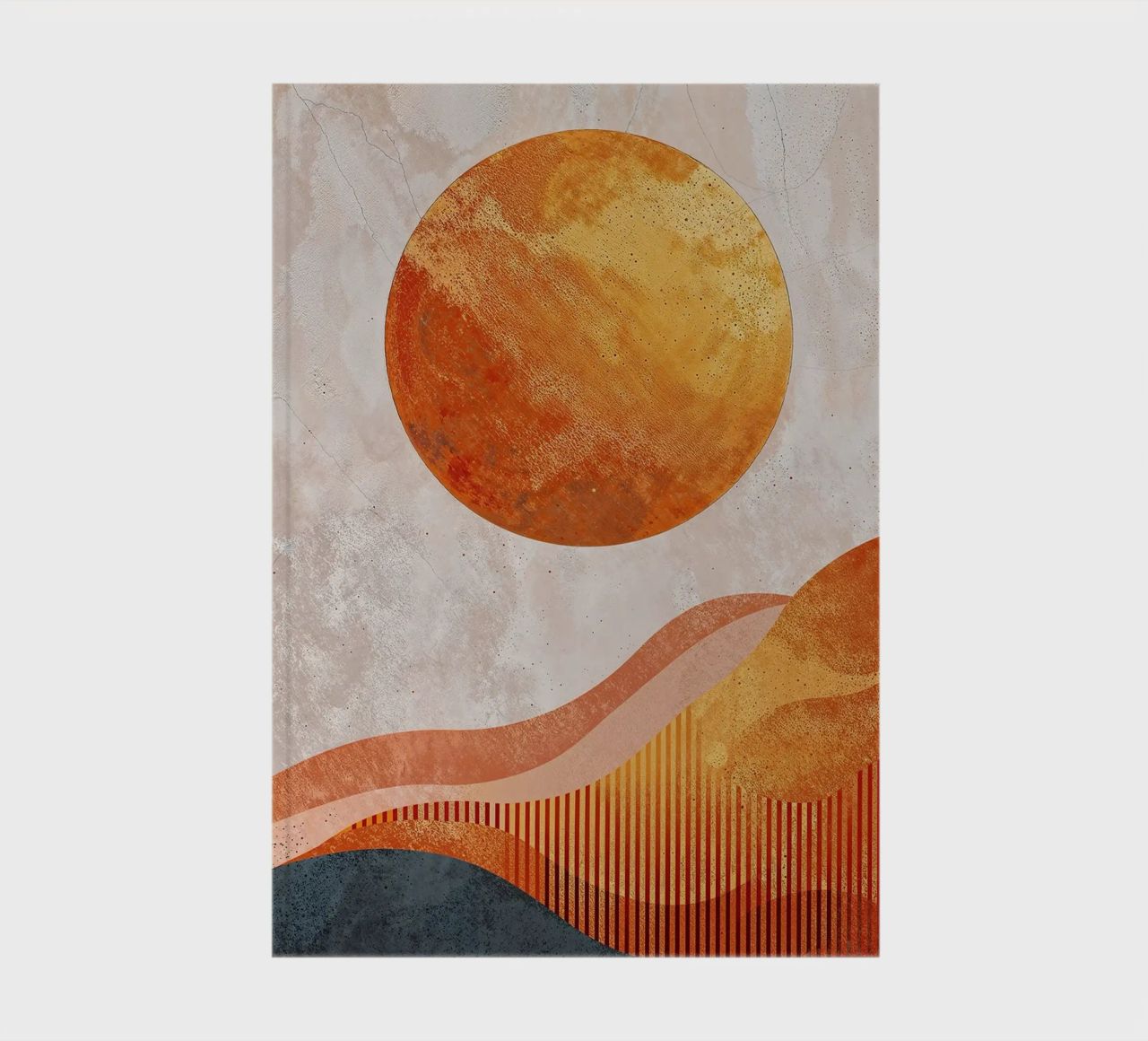sun waves horizon textures patterns abstract shapes notebook by Emanuel Jaimes