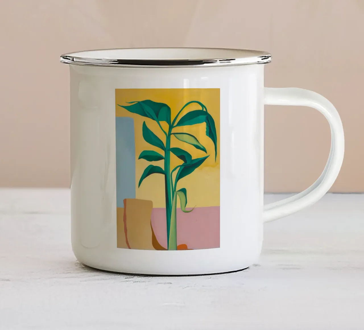 Studio della foglia verde tazza in smalto da Jasper Rune
