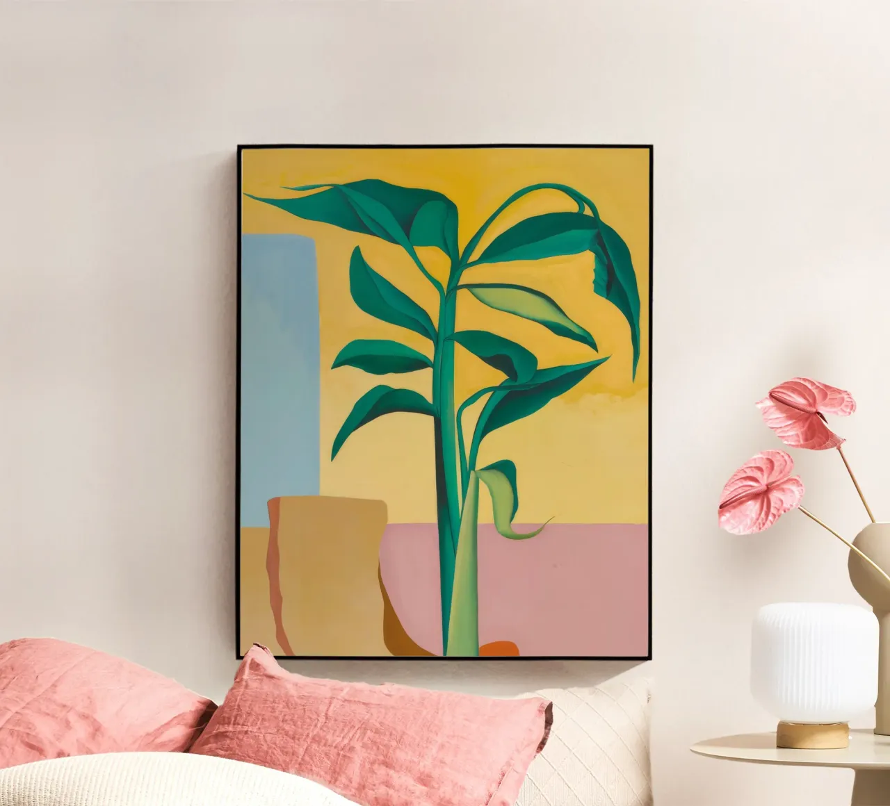 Verdant Blad Studie acryl van Jasper Rune