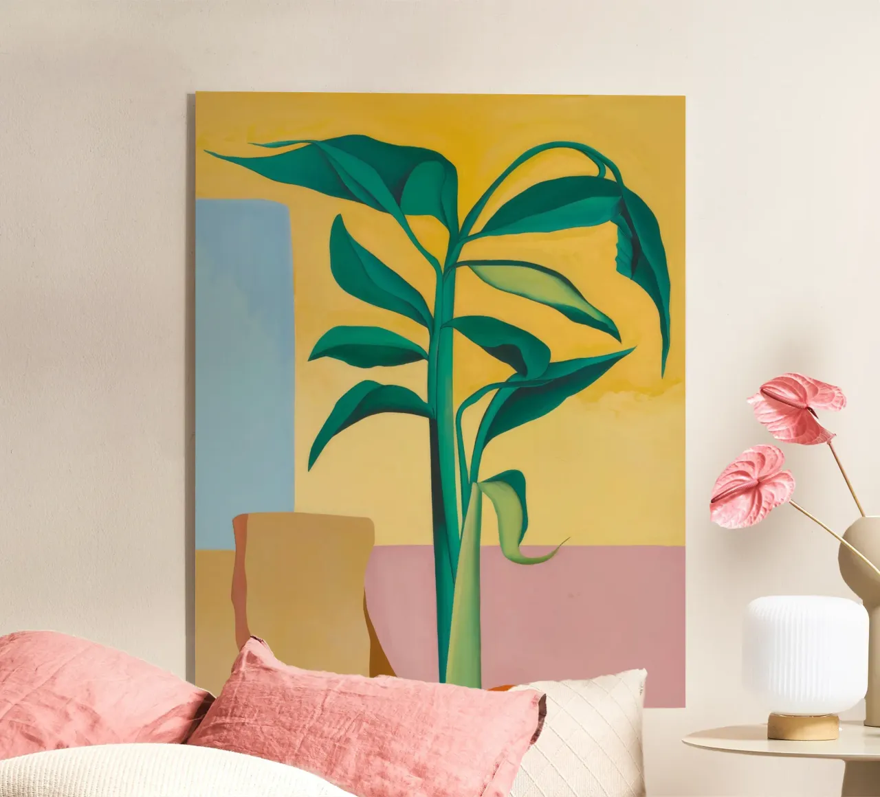 Verdant Blad Studie acryl van Jasper Rune