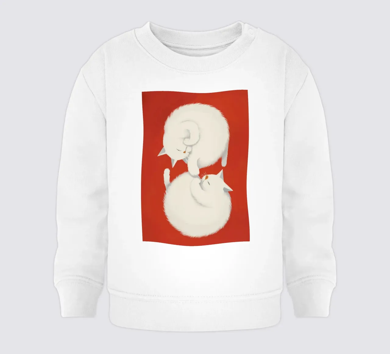 Il sonno del gattino Yin-Yang felpa neonato da Stone Patina